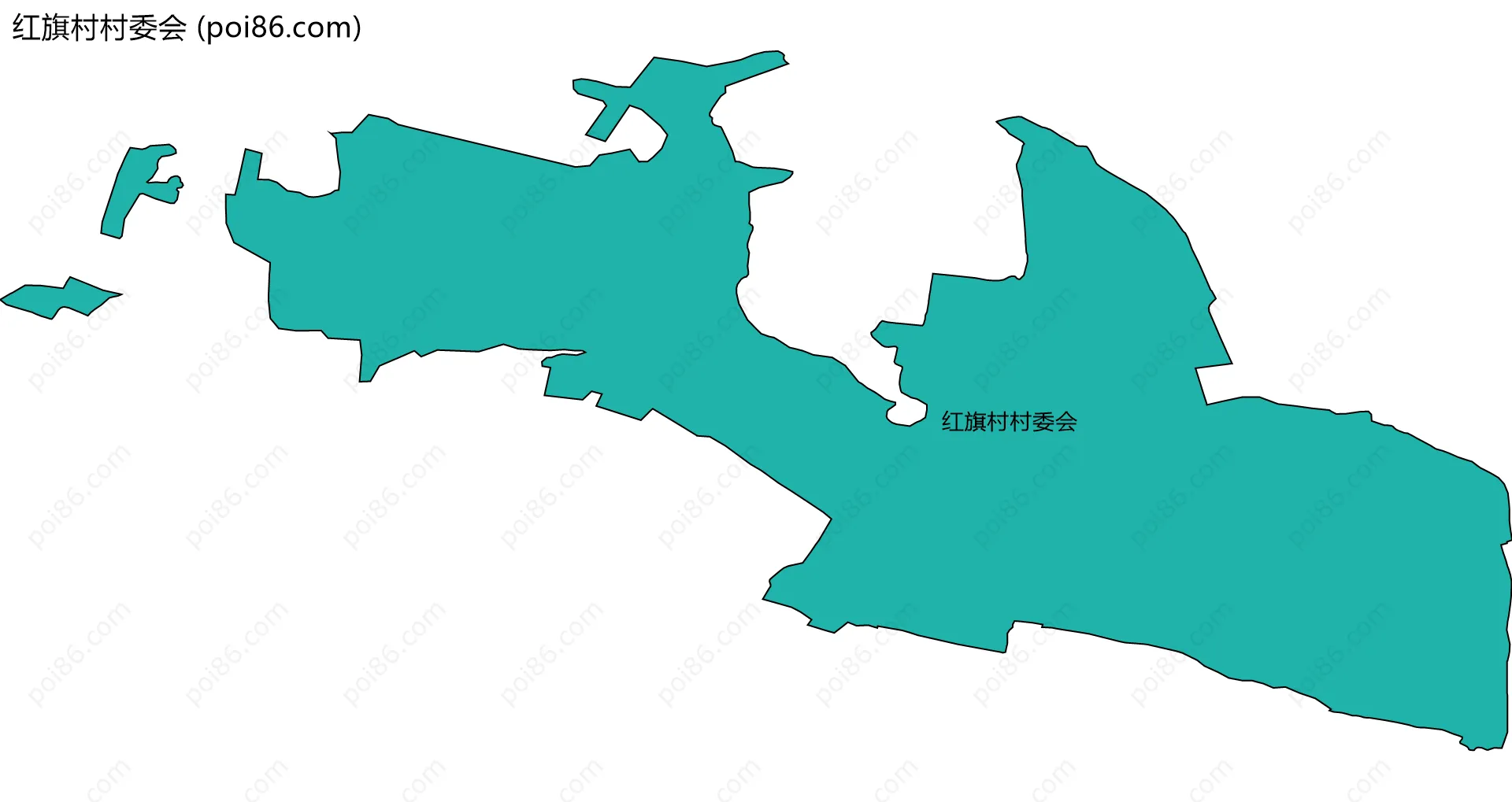 红旗村村委会边界地图