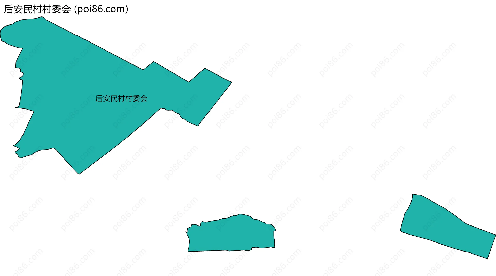 后安民村村委会边界地图
