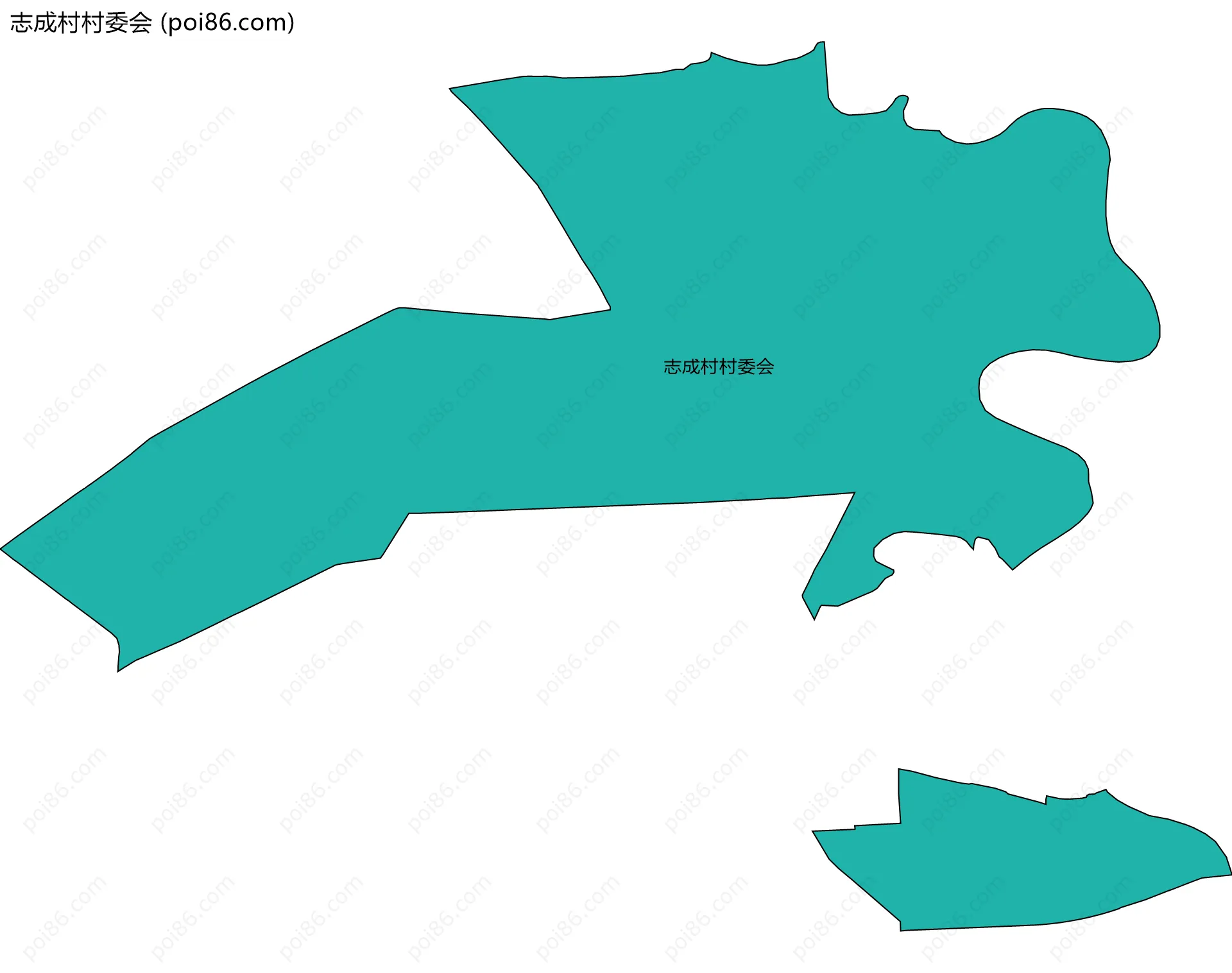志成村村委会边界地图