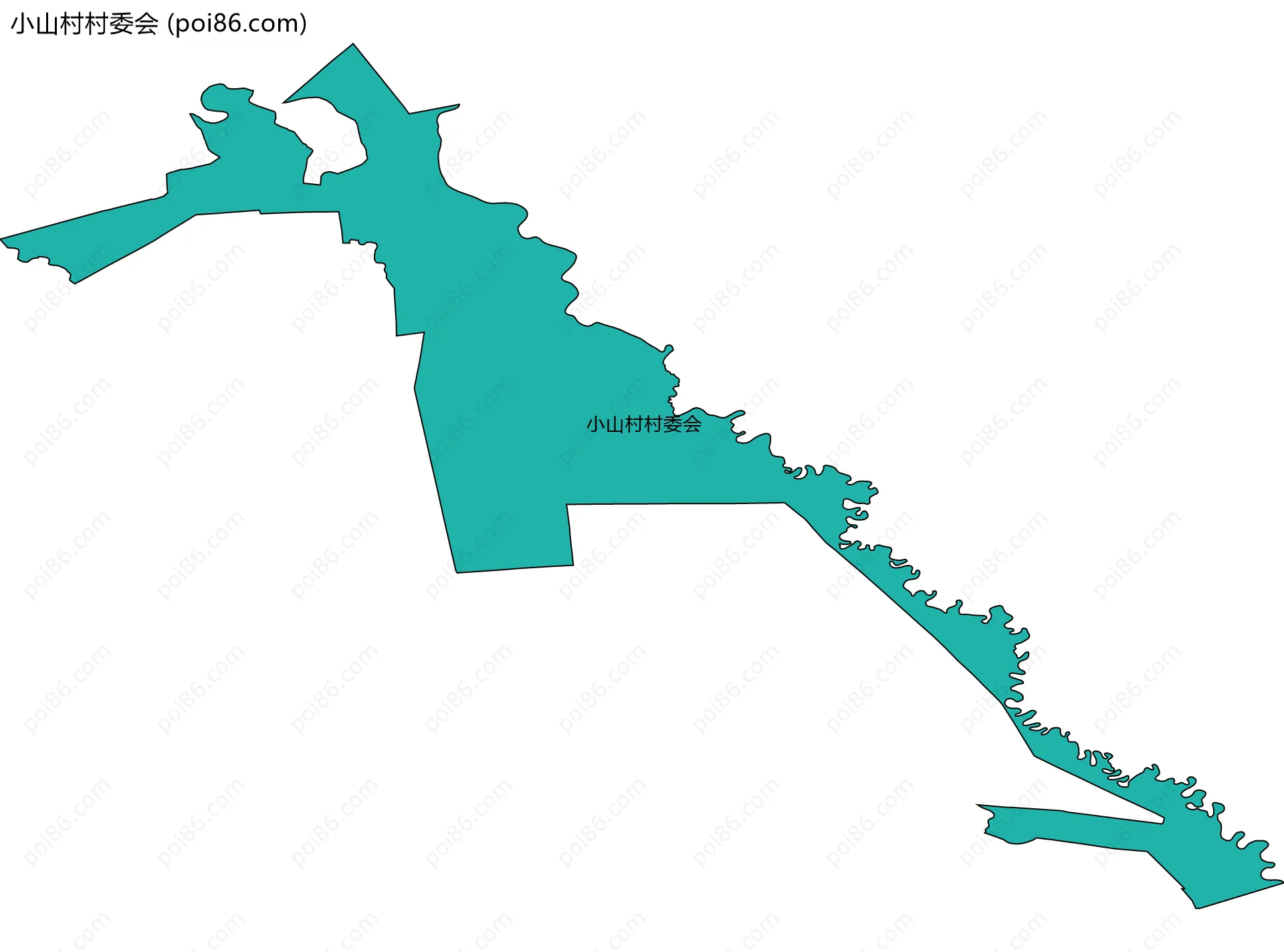 小山村村委会边界地图