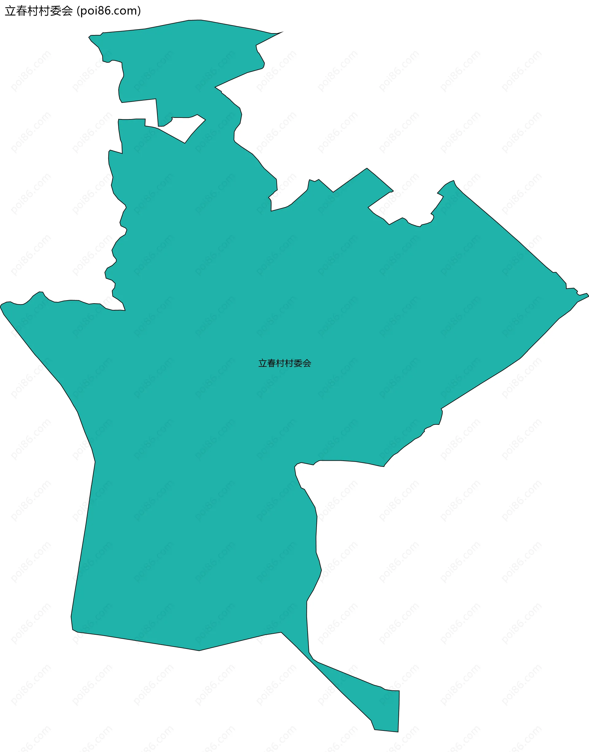 立春村村委会边界地图