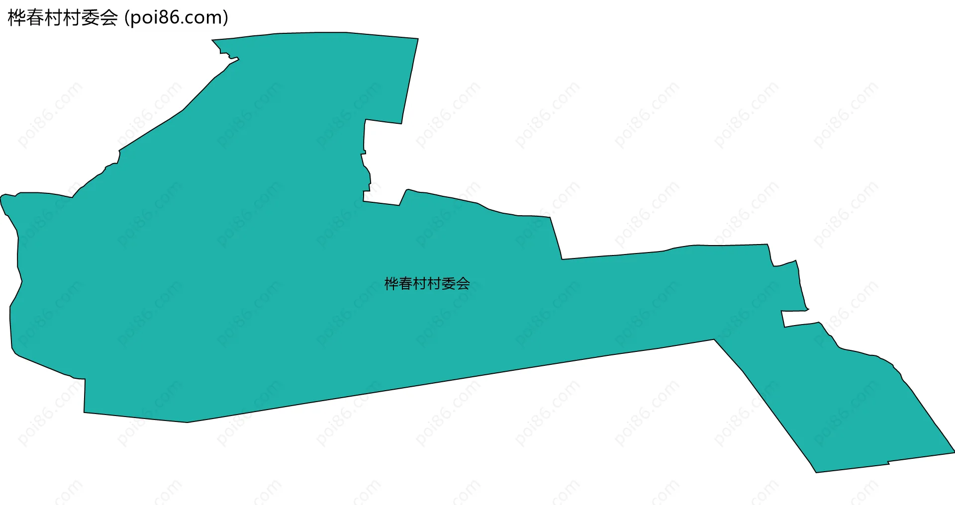 桦春村村委会边界地图
