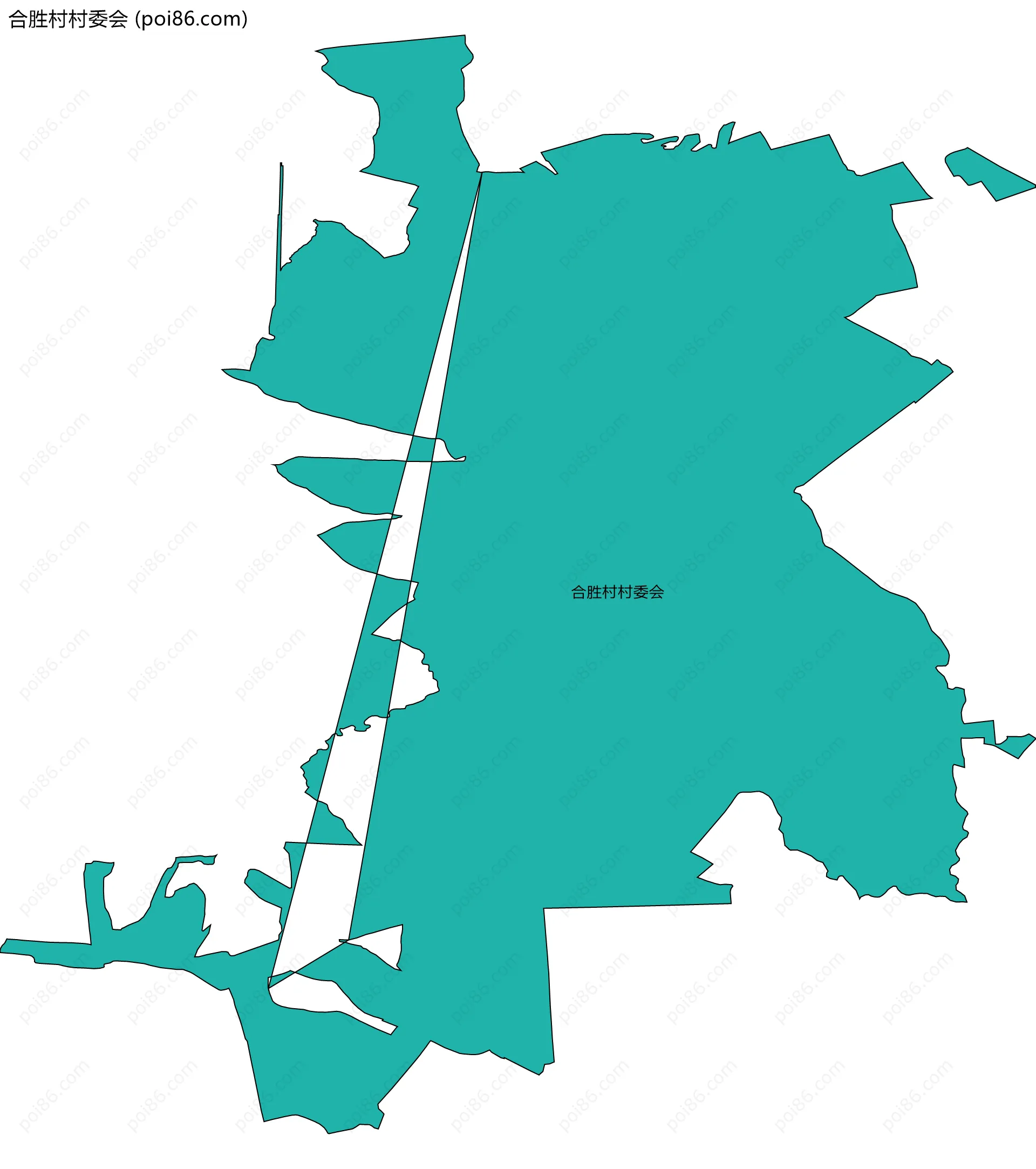 合胜村村委会边界地图