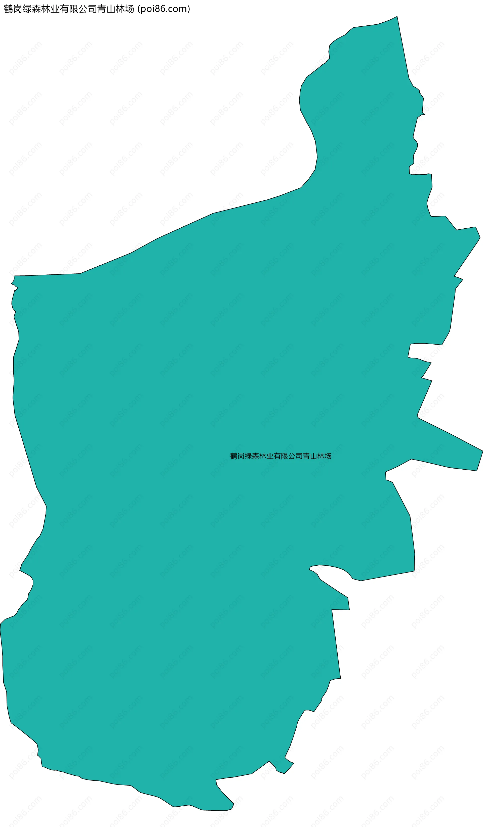 鹤岗绿森林业有限公司青山林场边界地图