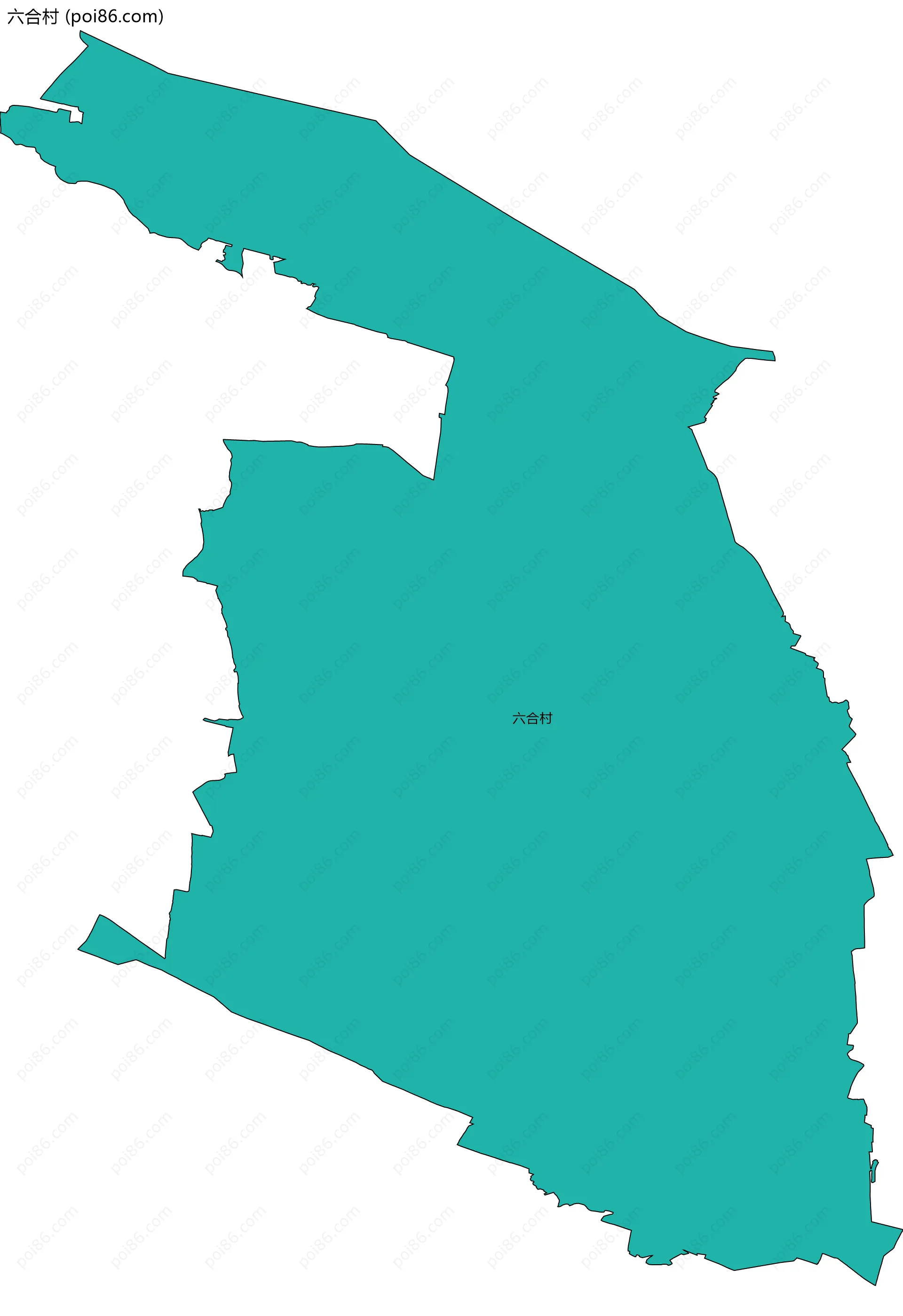 六合村边界地图