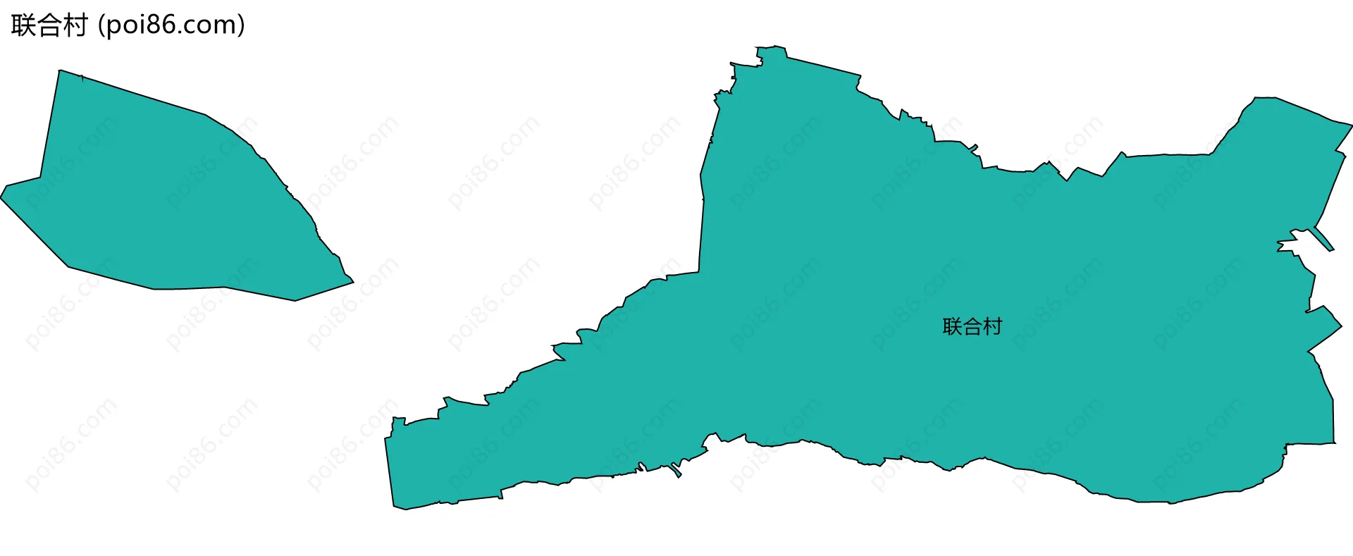 联合村边界地图