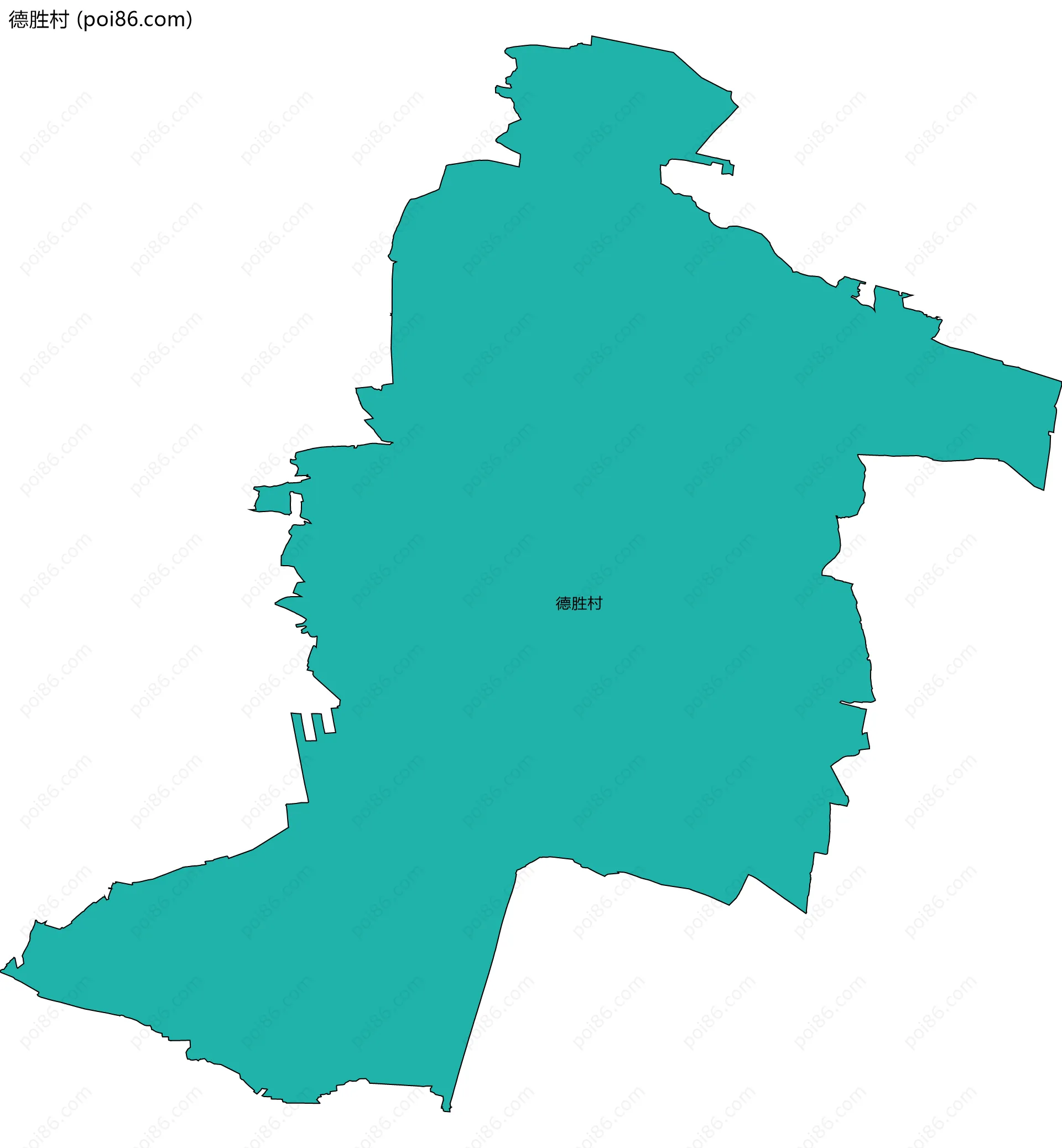 德胜村边界地图
