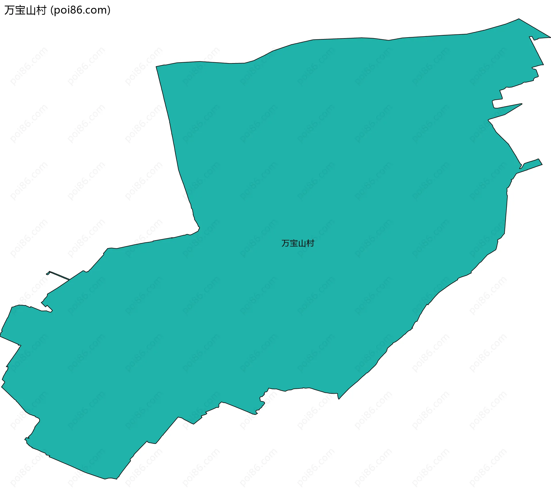 万宝山村边界地图