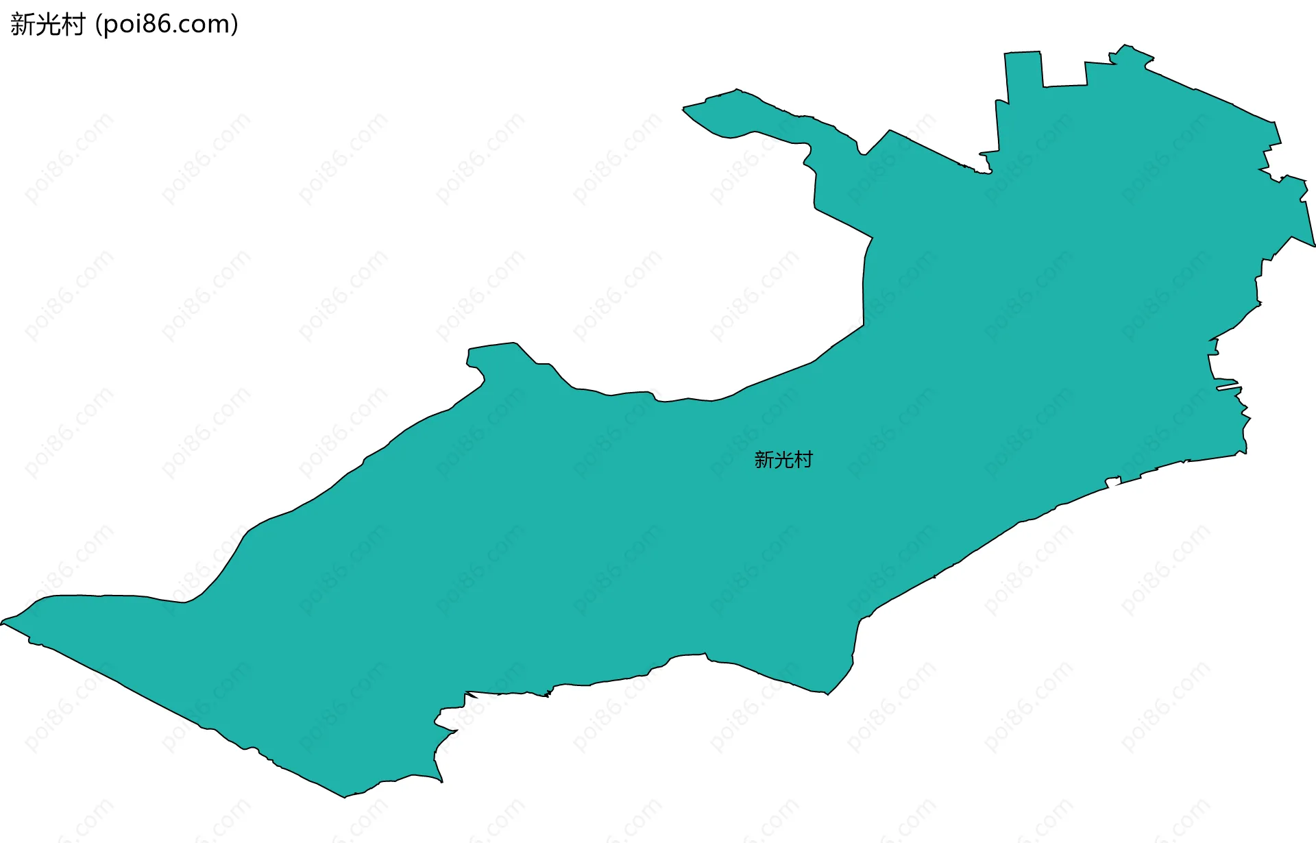 新光村边界地图