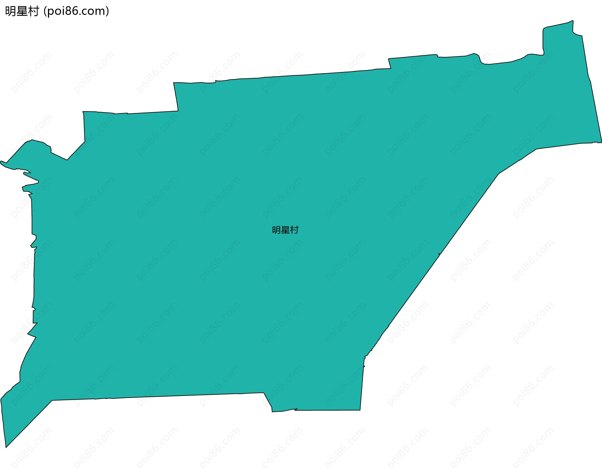 明星村边界地图