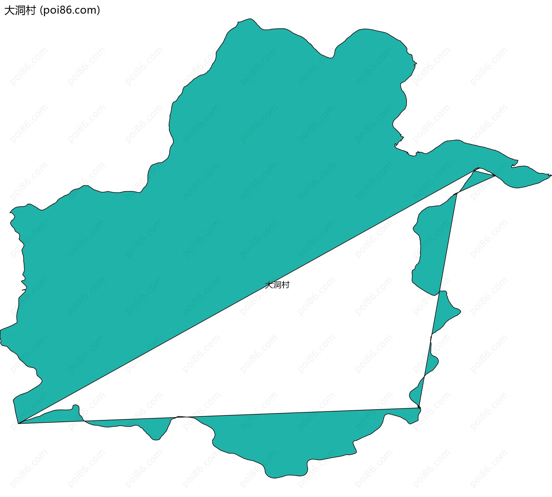 大洞村边界地图