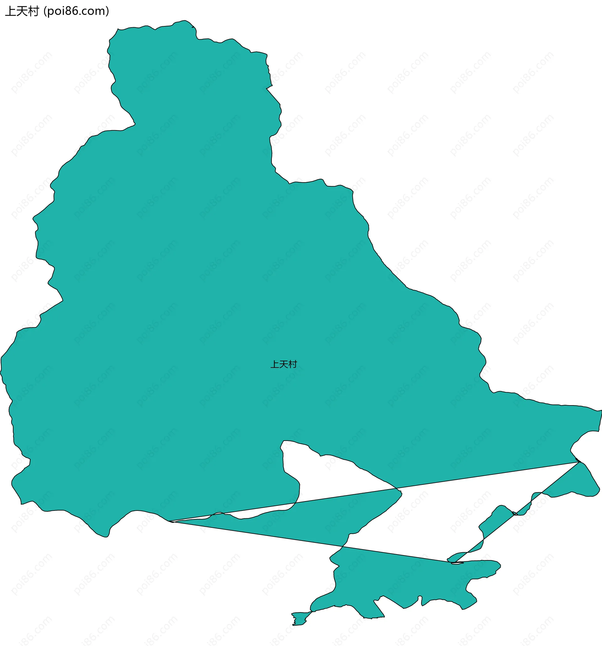 上天村边界地图