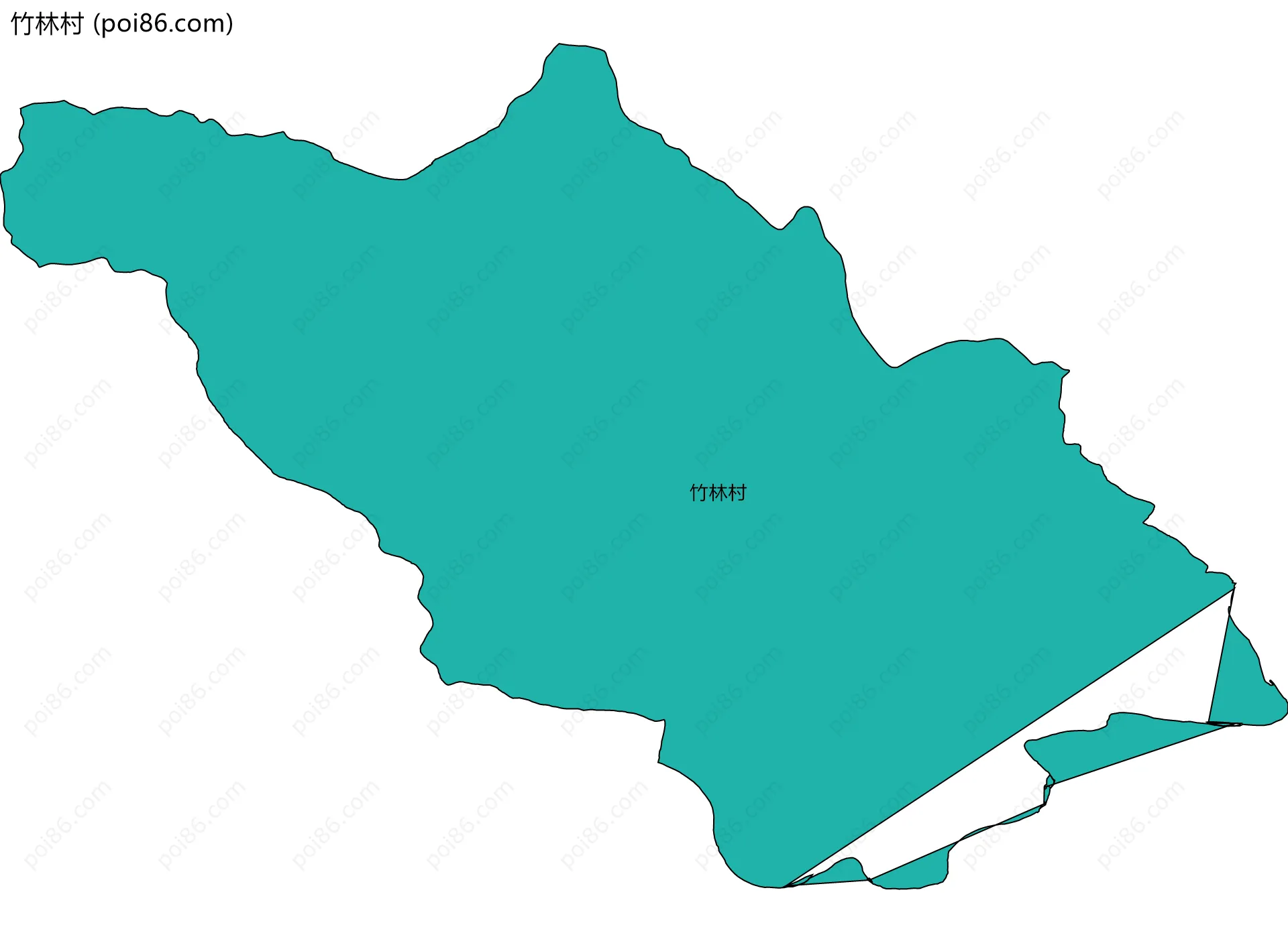 竹林村边界地图