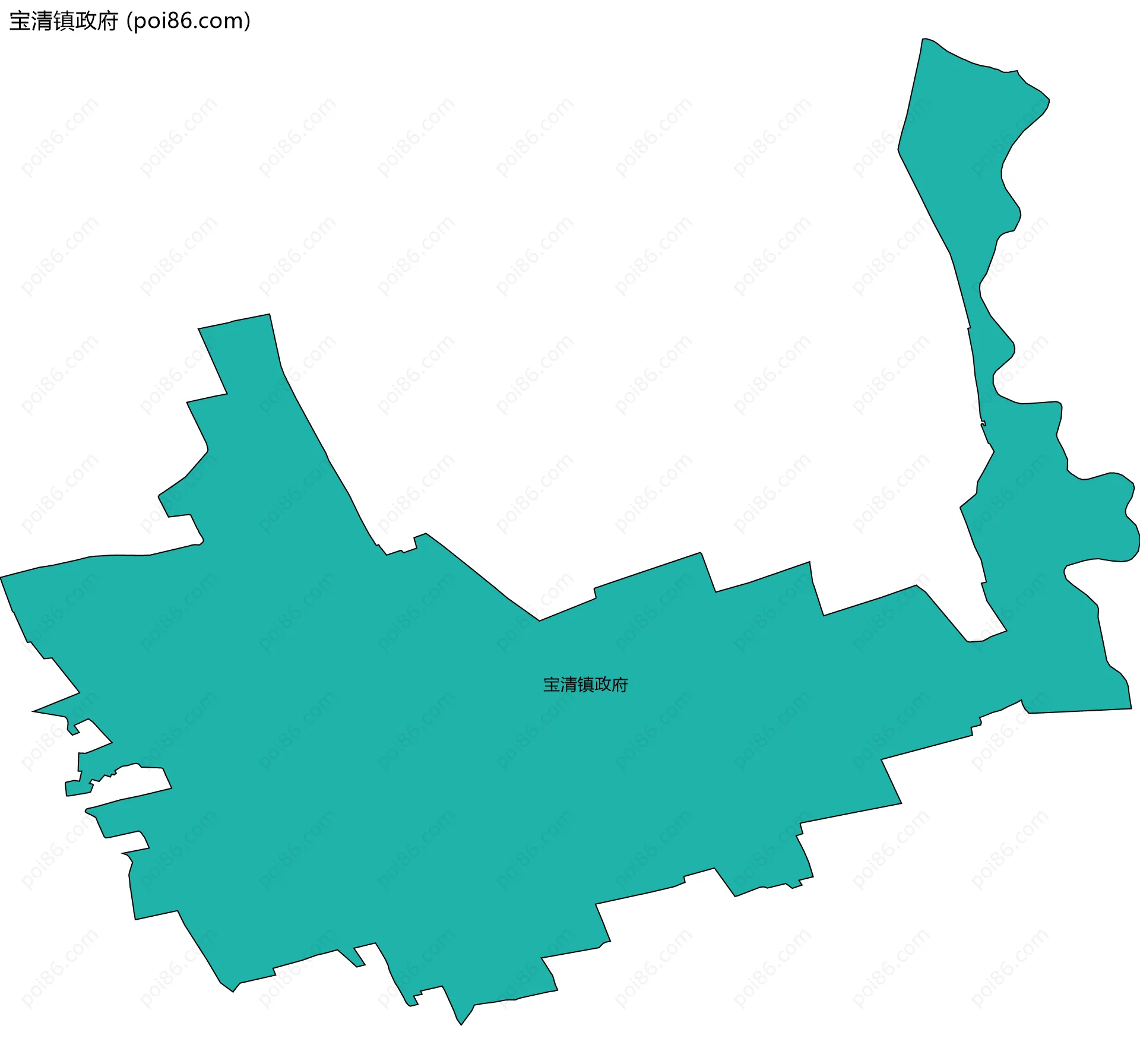 宝清镇政府边界地图