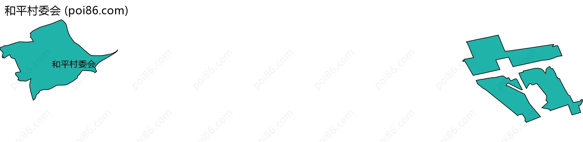 和平村委会边界地图