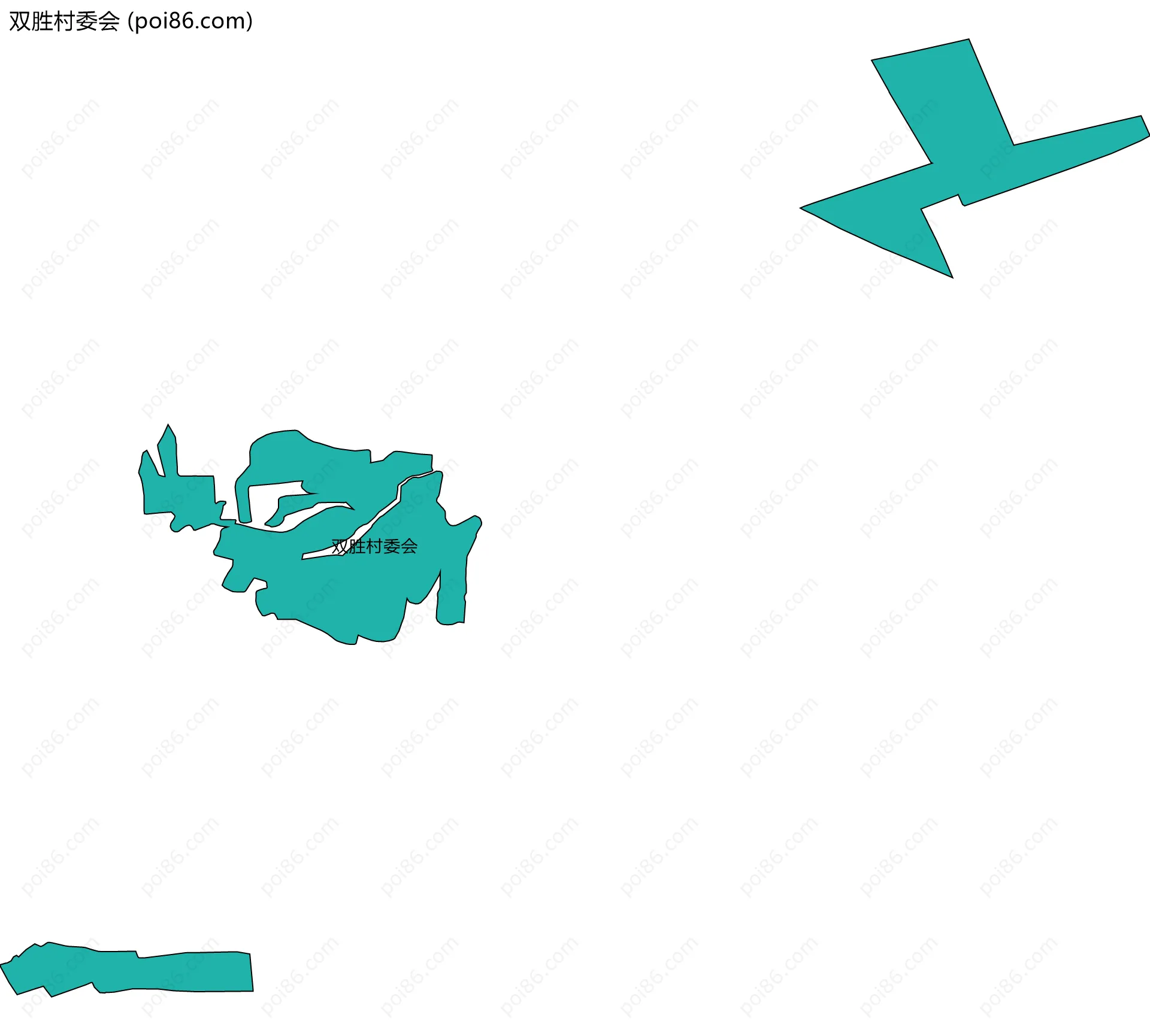 双胜村委会边界地图