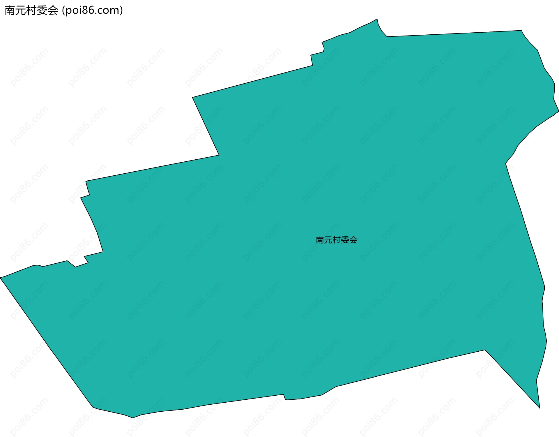 南元村委会边界地图