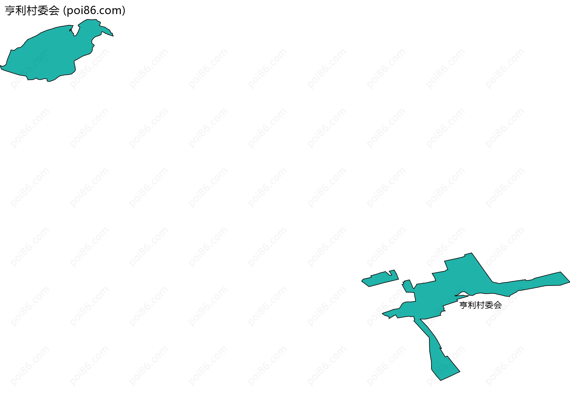 亨利村委会边界地图