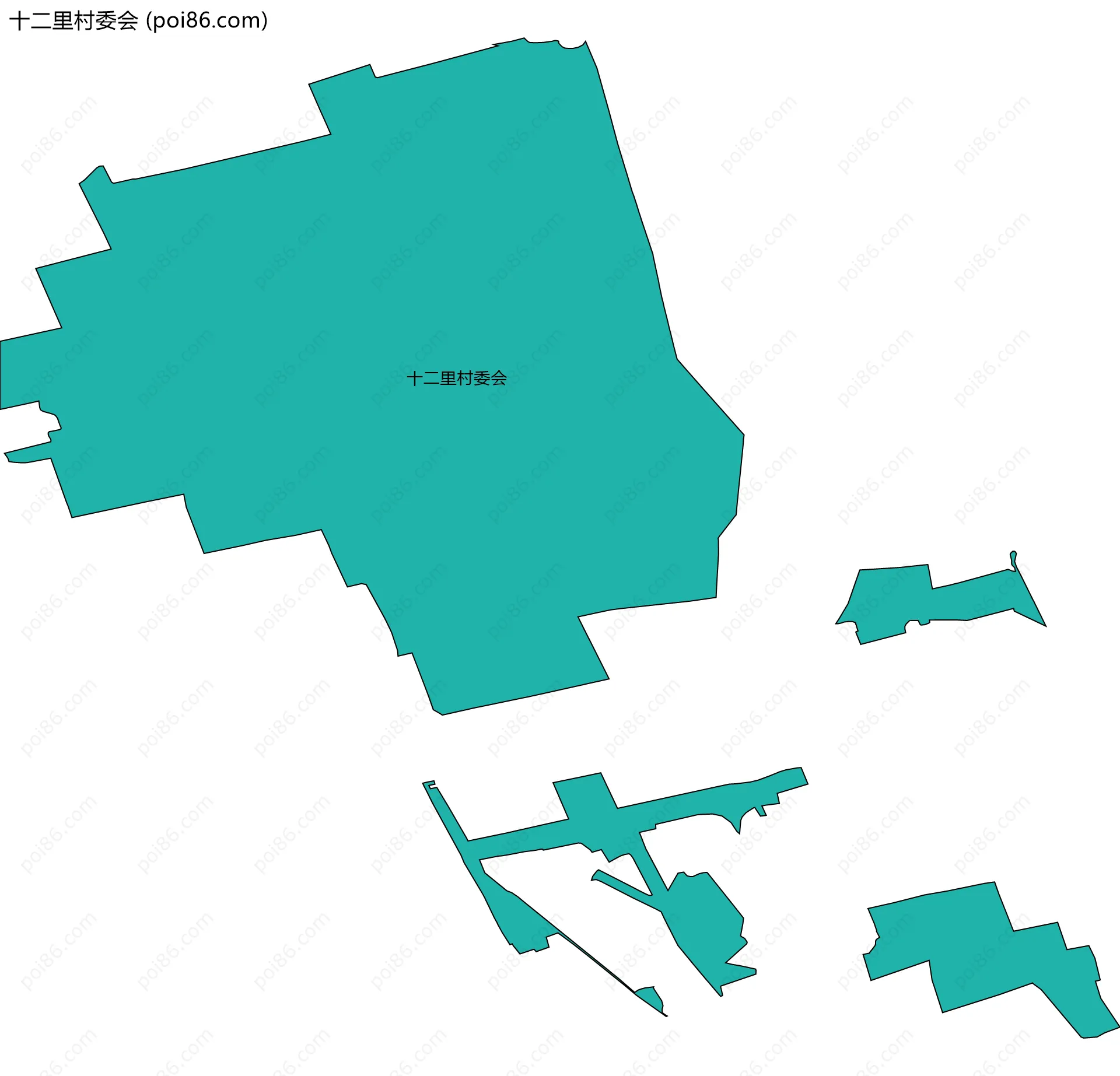 十二里村委会边界地图