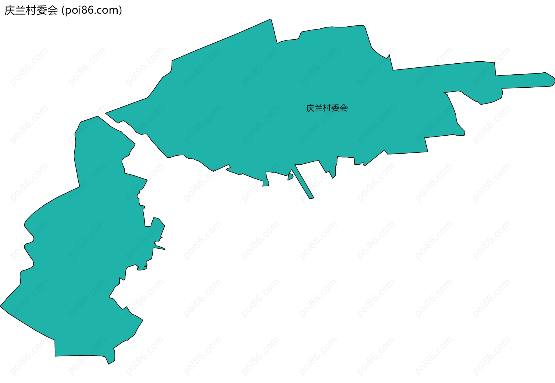 庆兰村委会边界地图