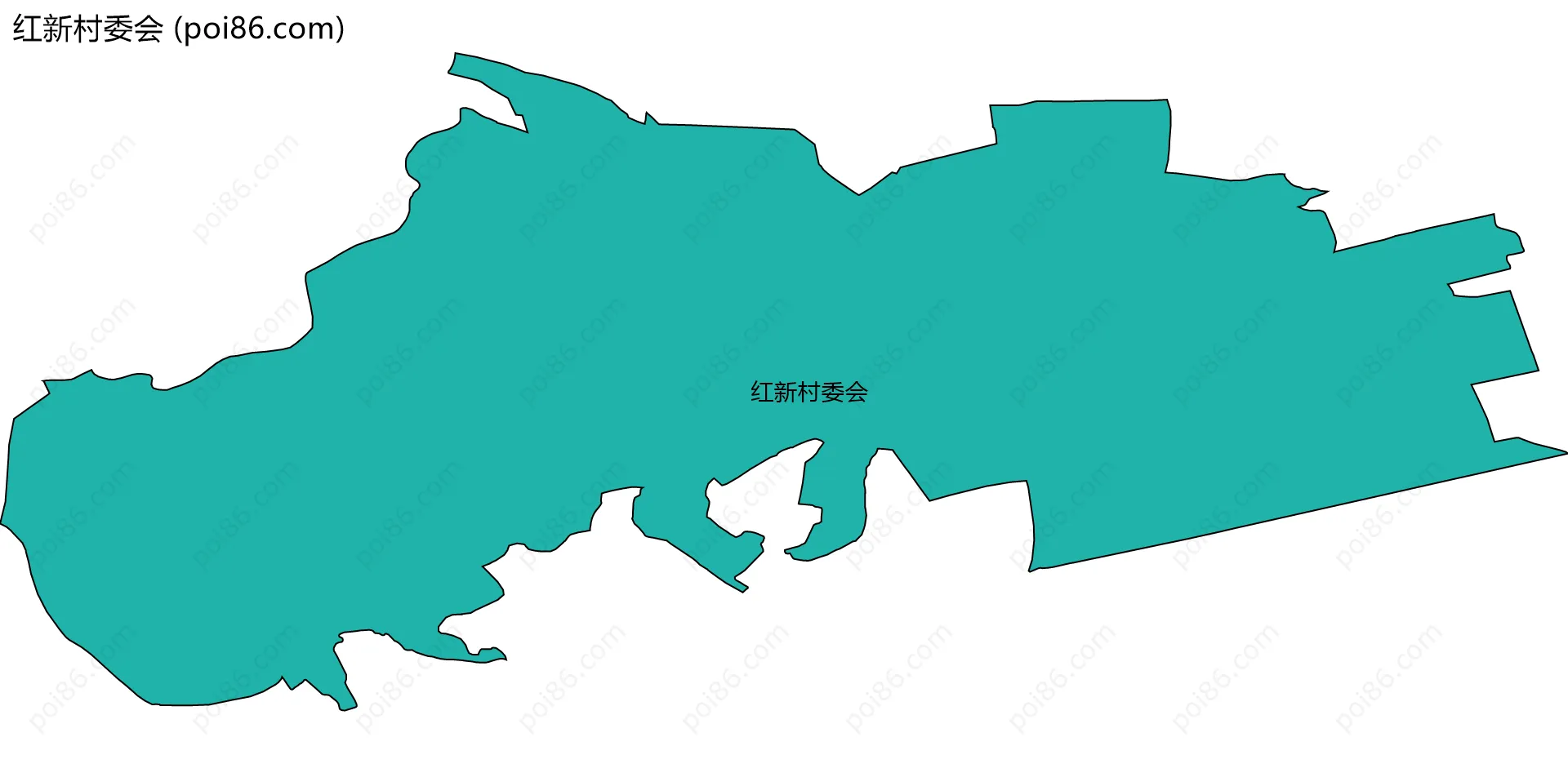 红新村委会边界地图