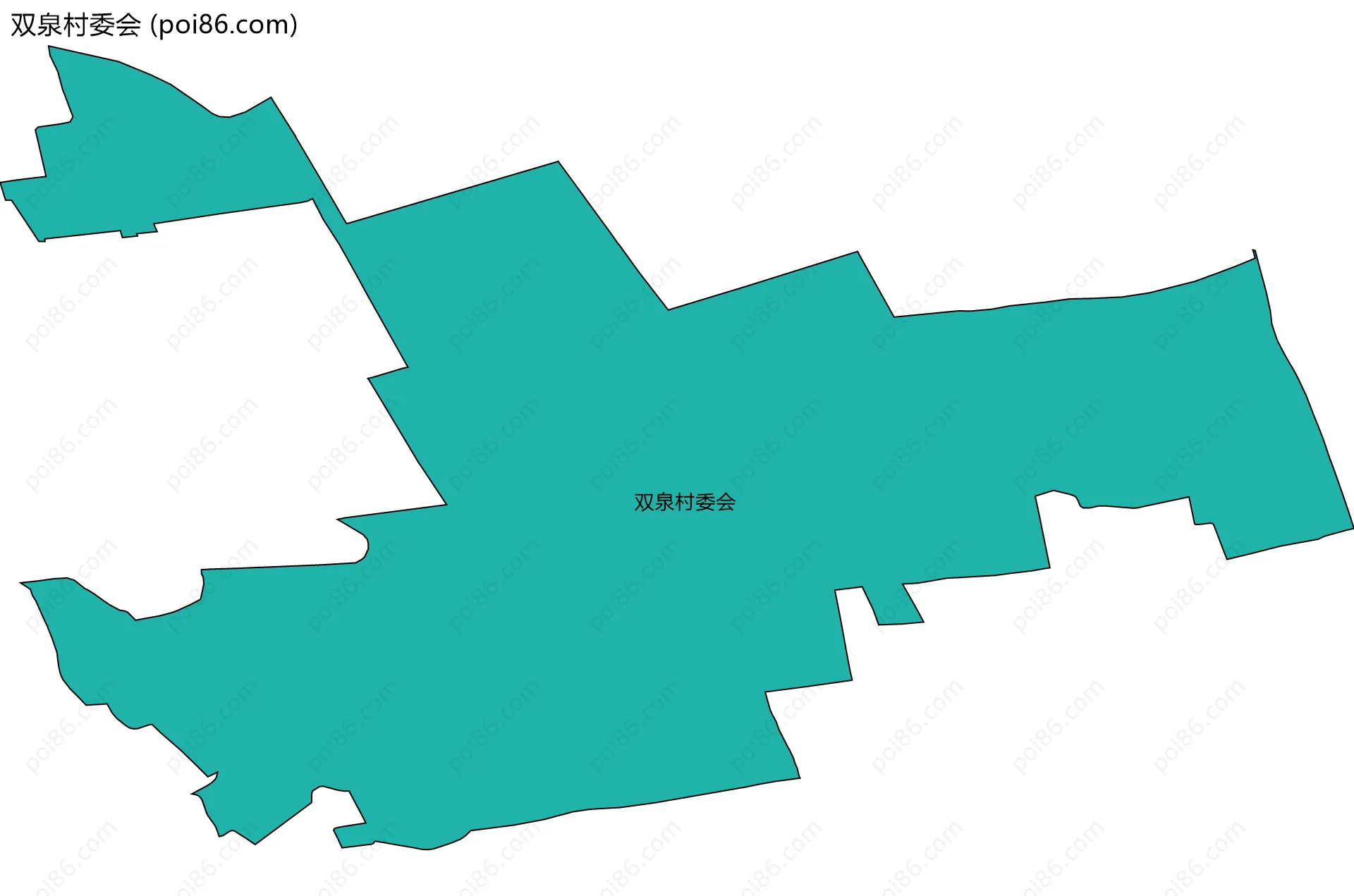 双泉村委会边界地图