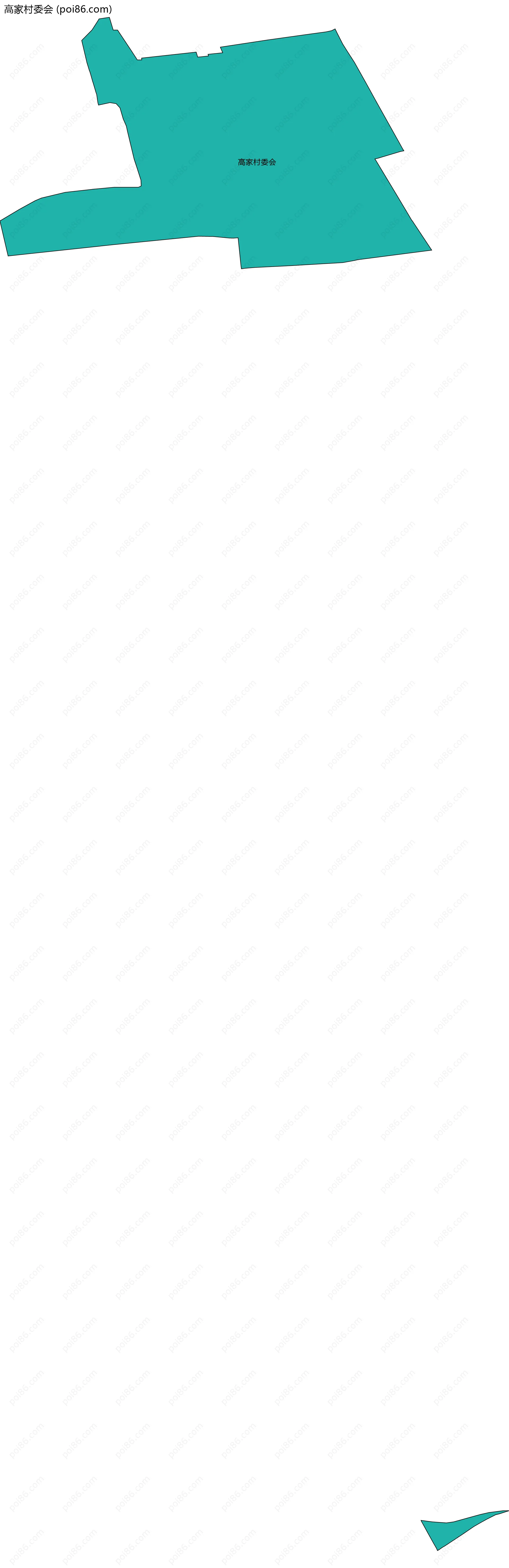 高家村委会边界地图