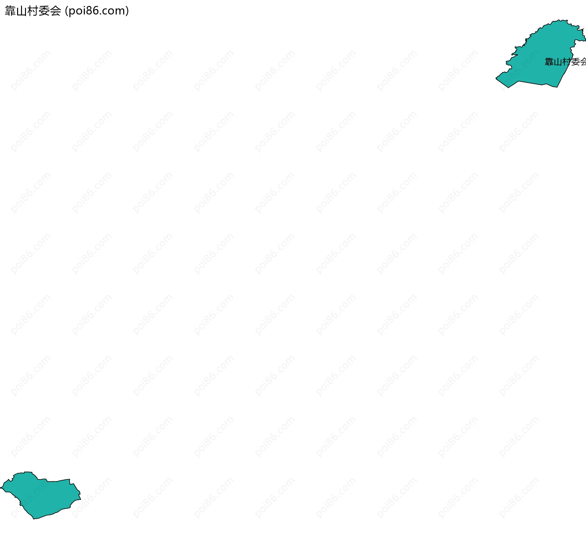 靠山村委会边界地图