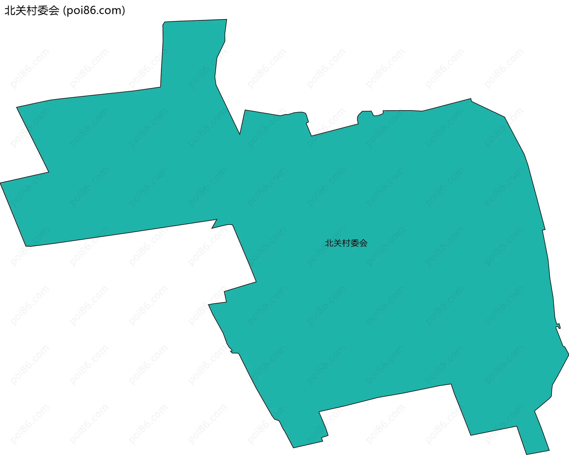 北关村委会边界地图