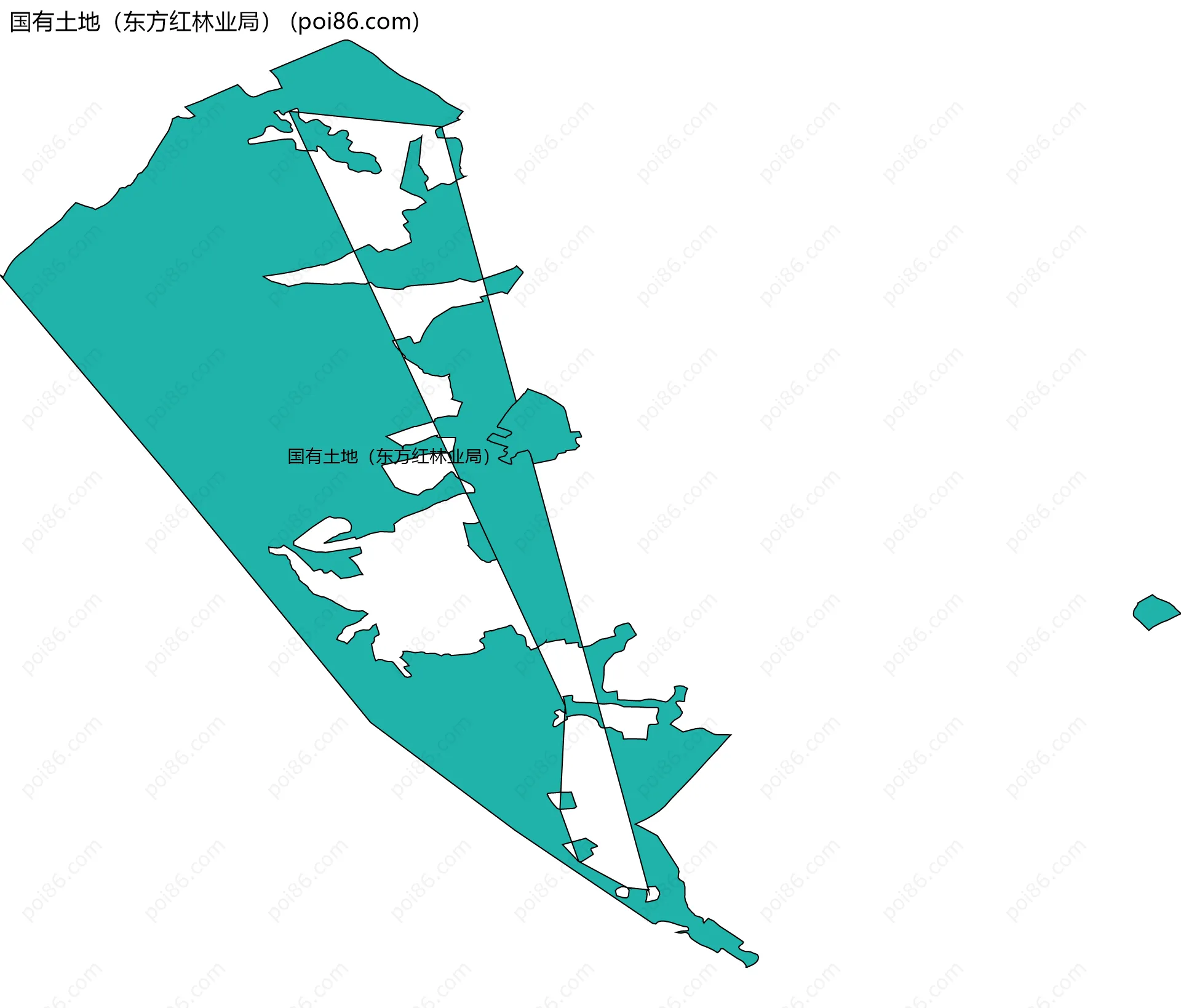 国有土地（东方红林业局）边界地图