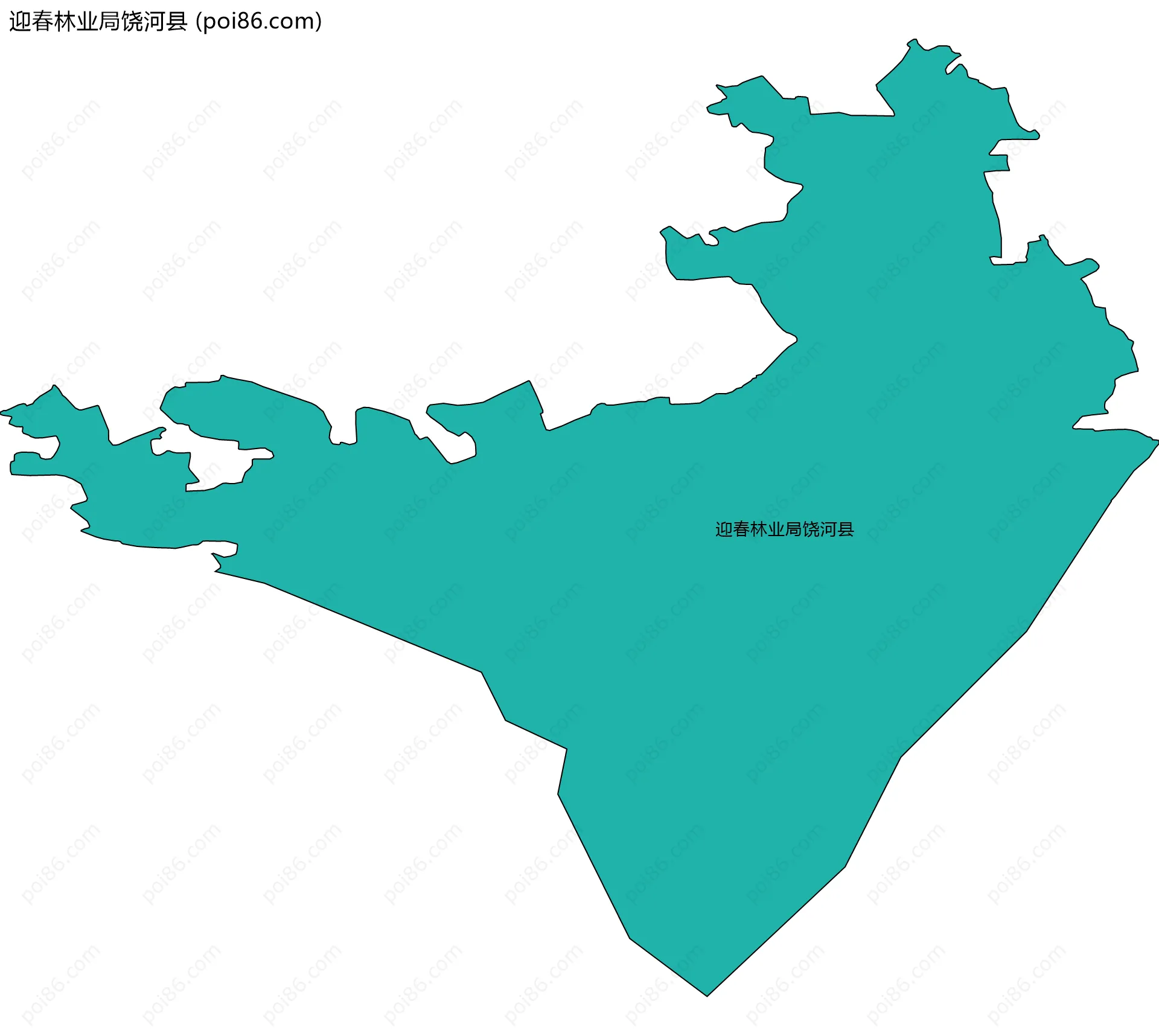 迎春林业局饶河县边界地图