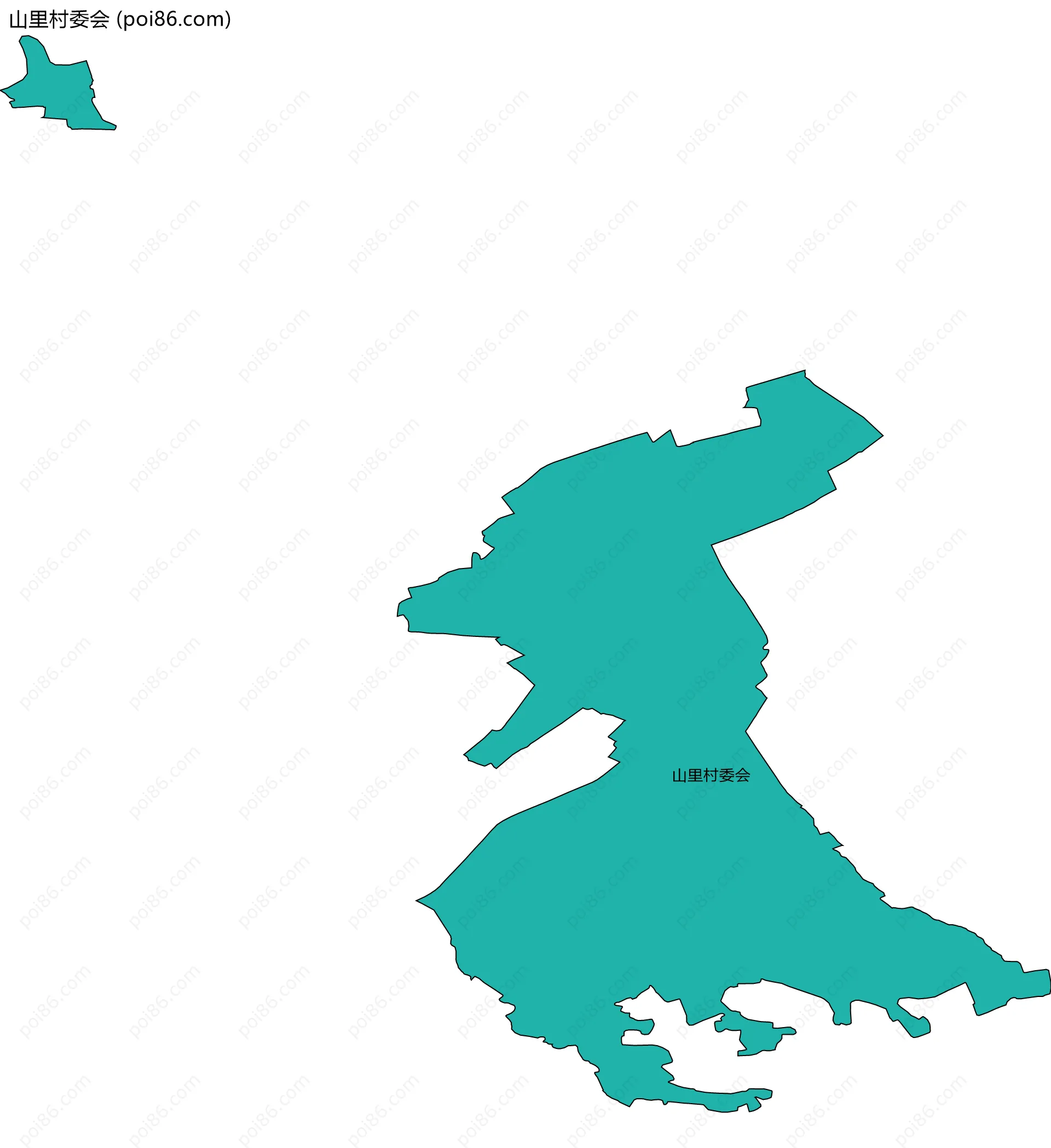山里村委会边界地图