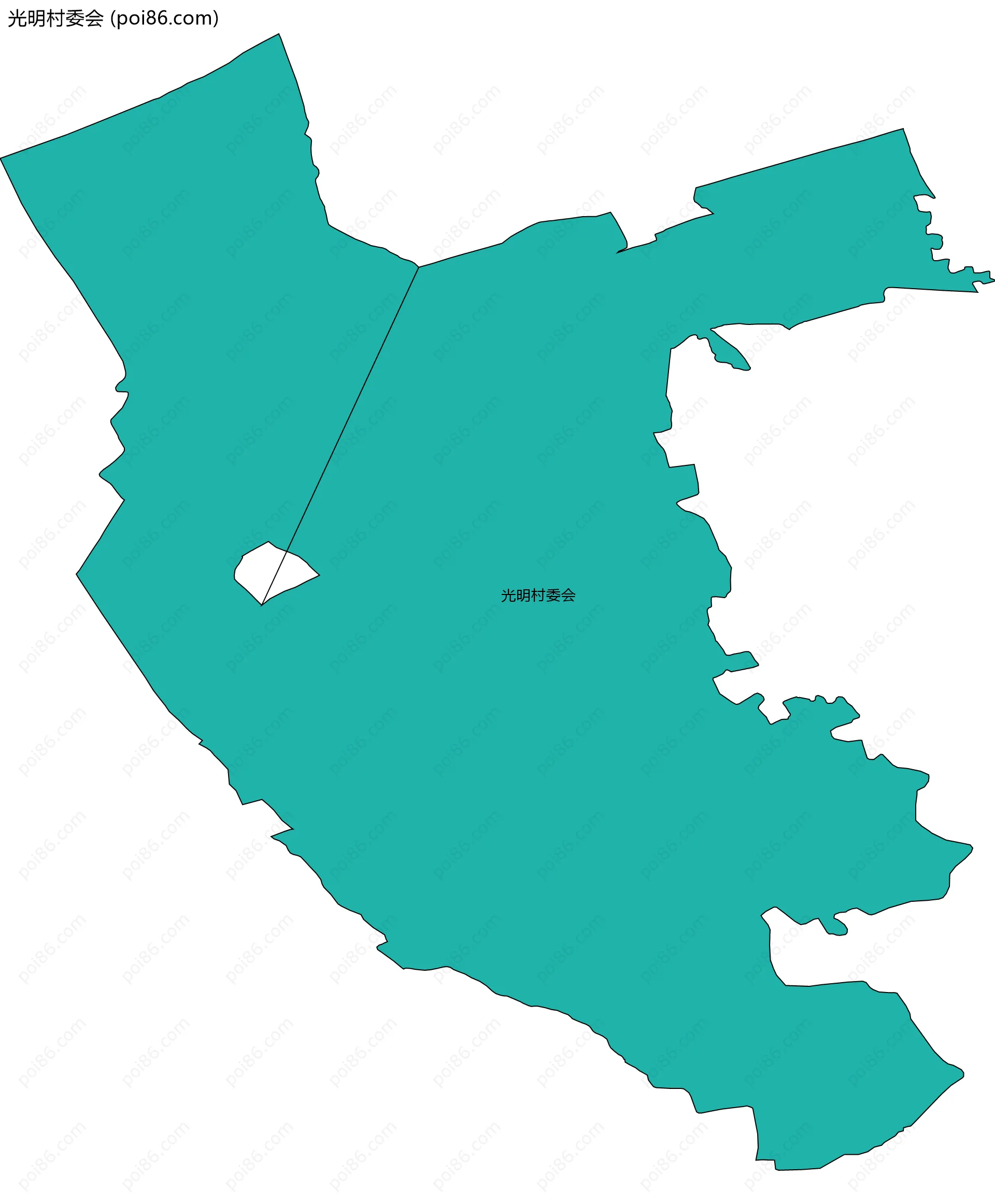 光明村委会边界地图