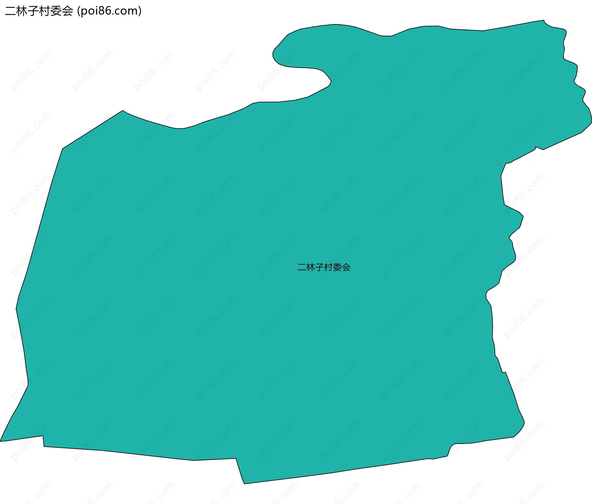 二林子村委会边界地图