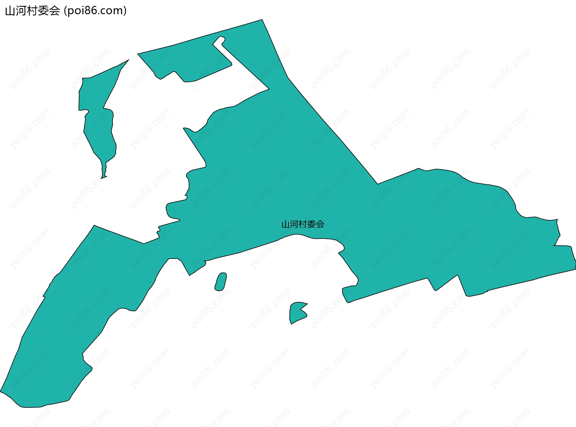 山河村委会边界地图