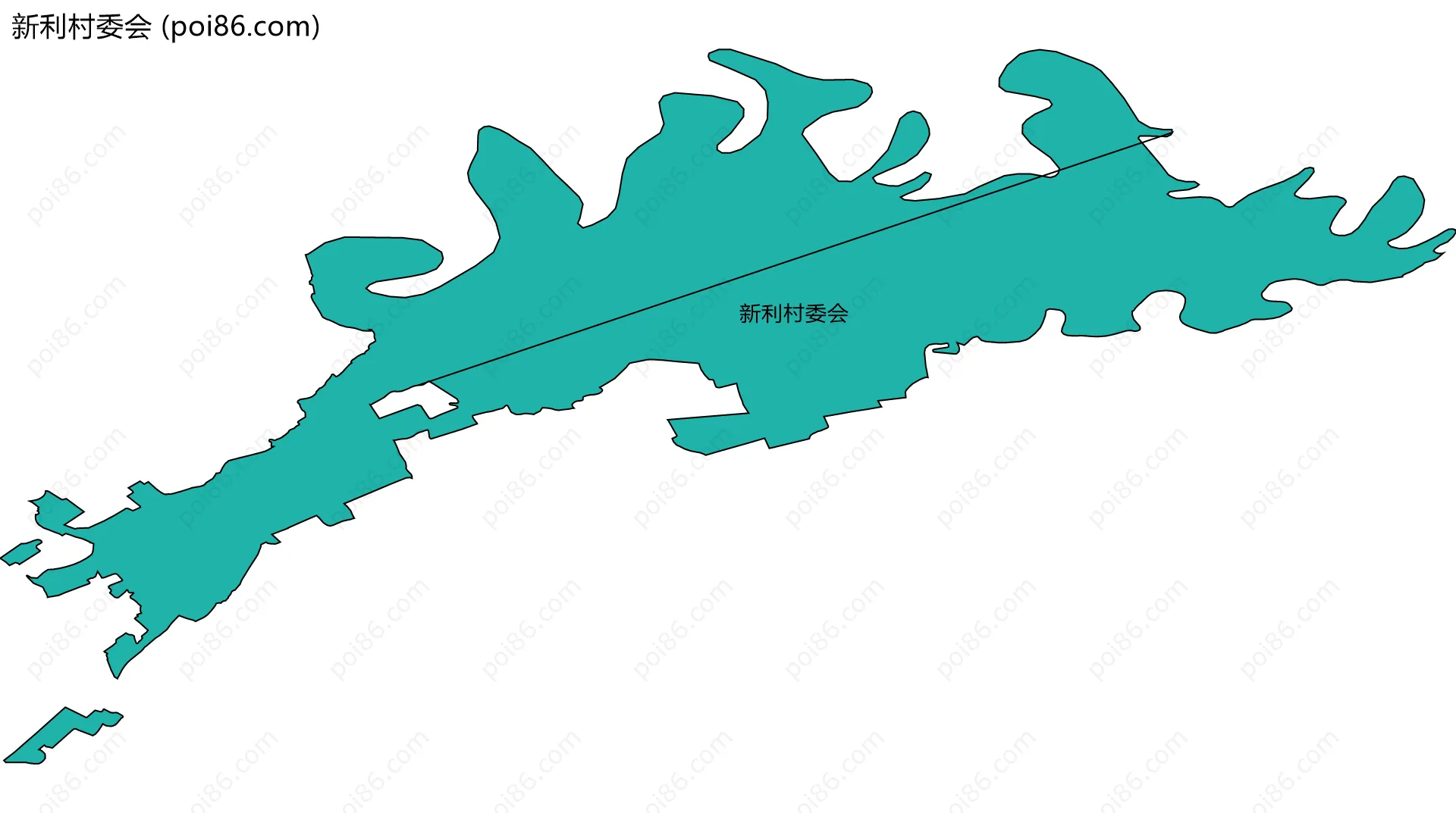 新利村委会边界地图
