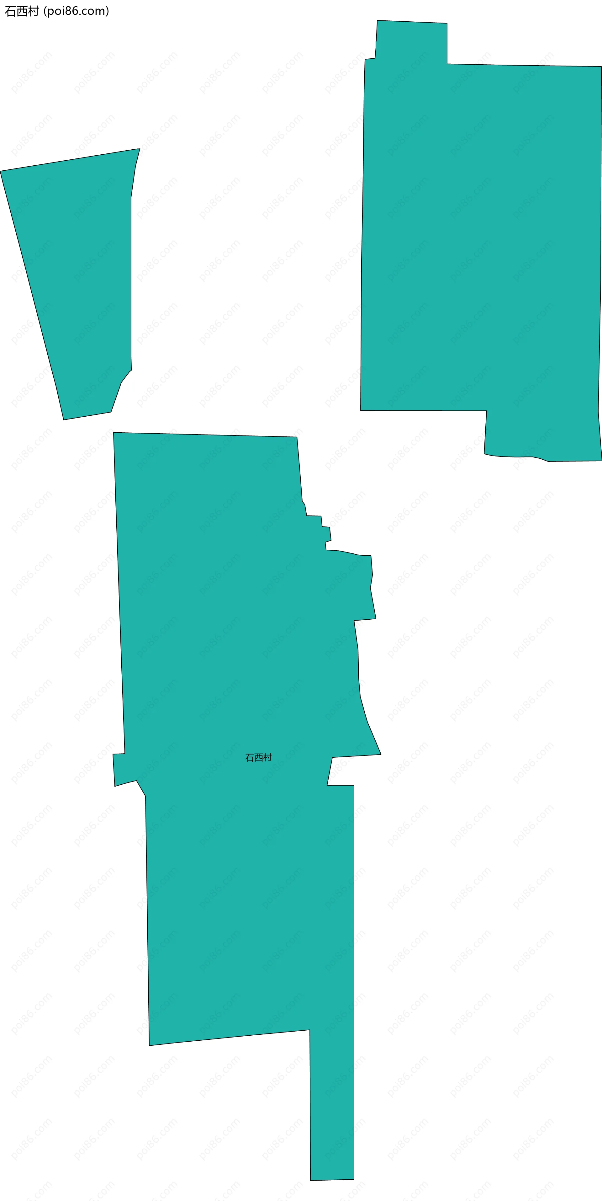 石西村边界地图