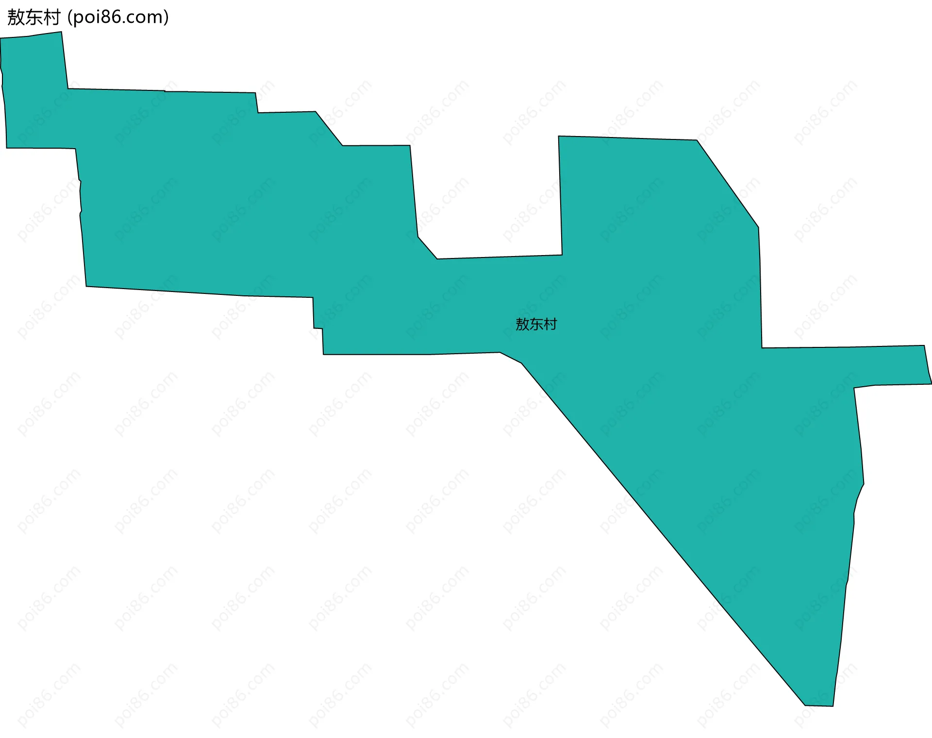 敖东村边界地图
