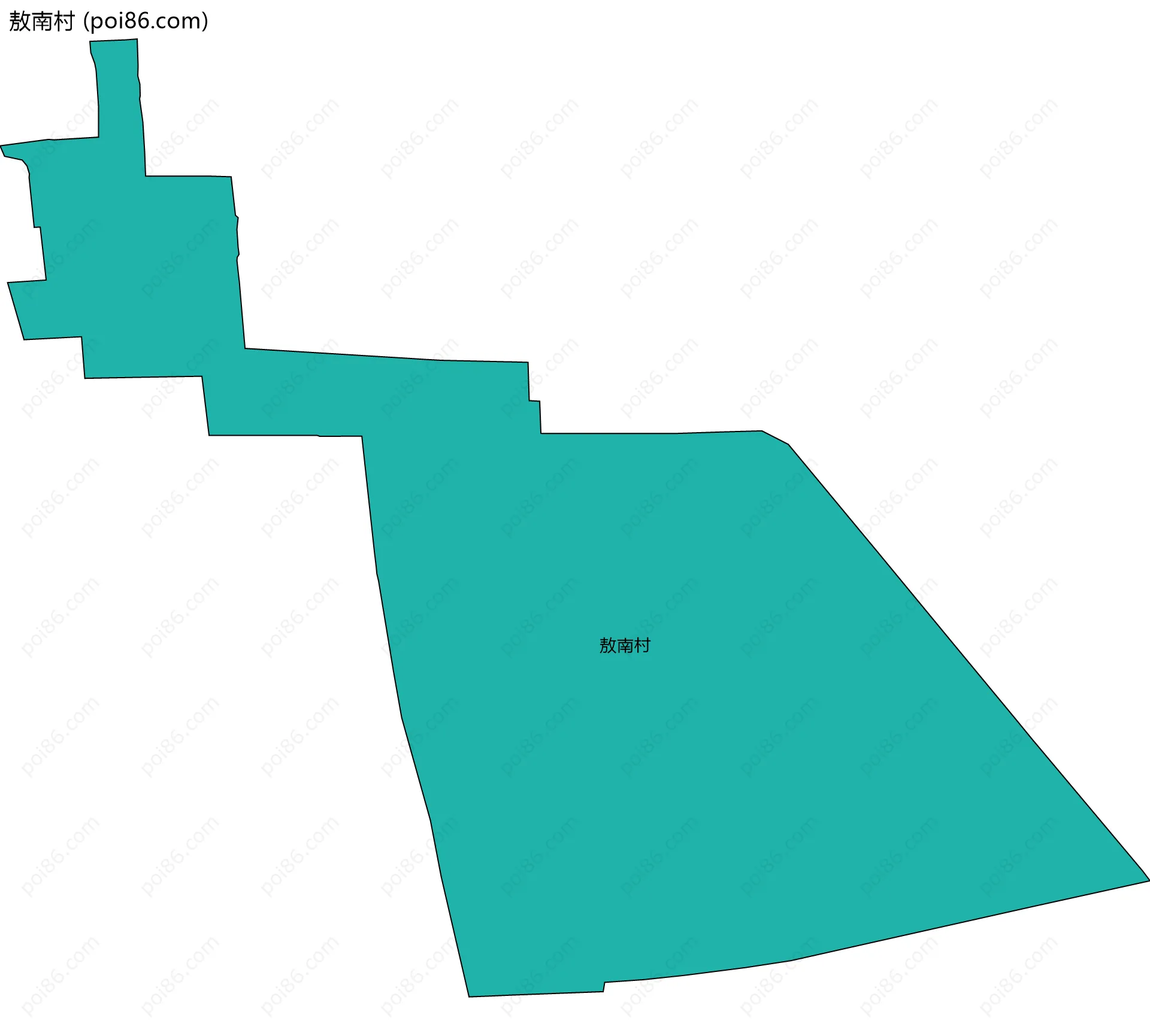 敖南村边界地图