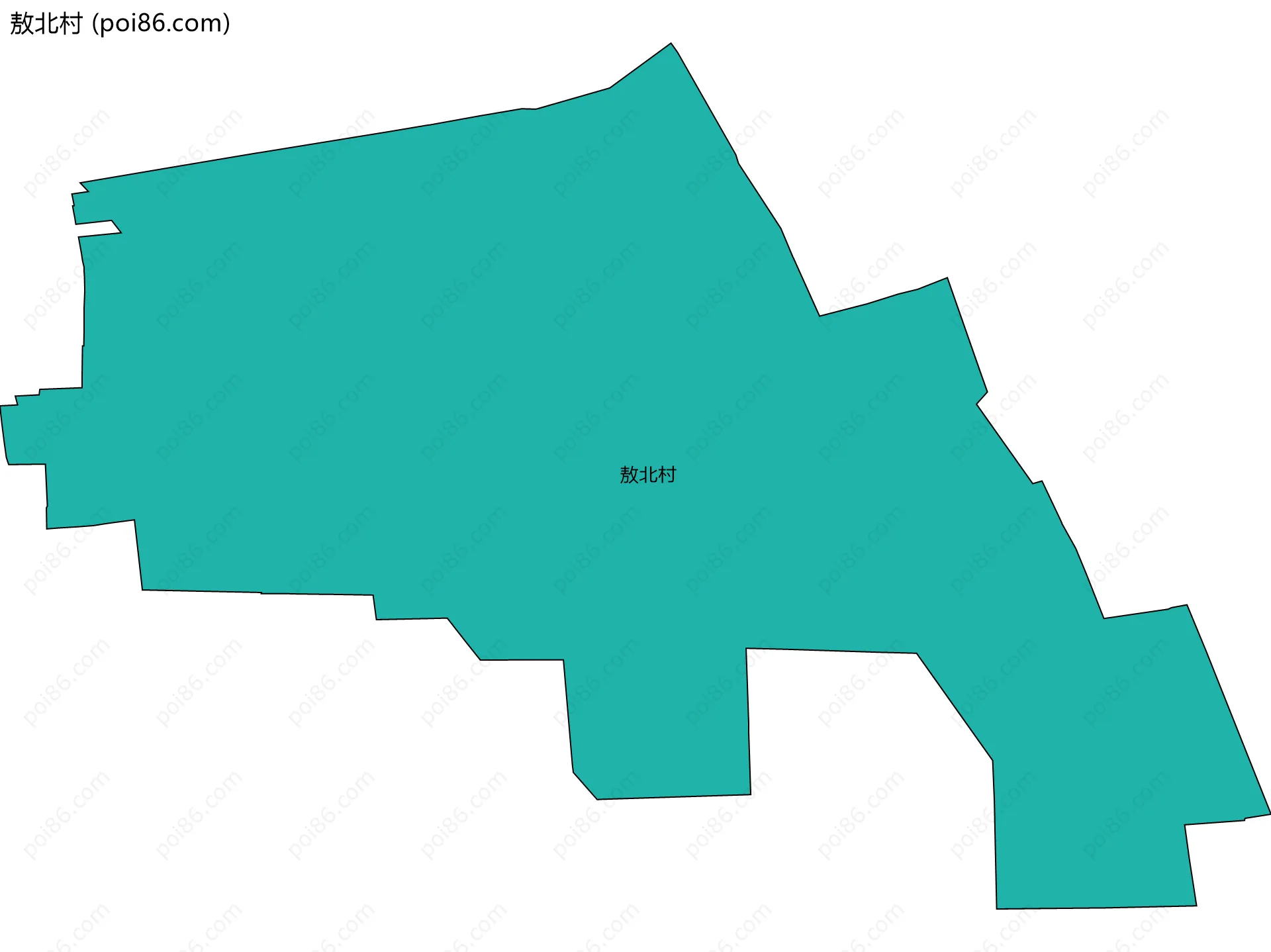 敖北村边界地图