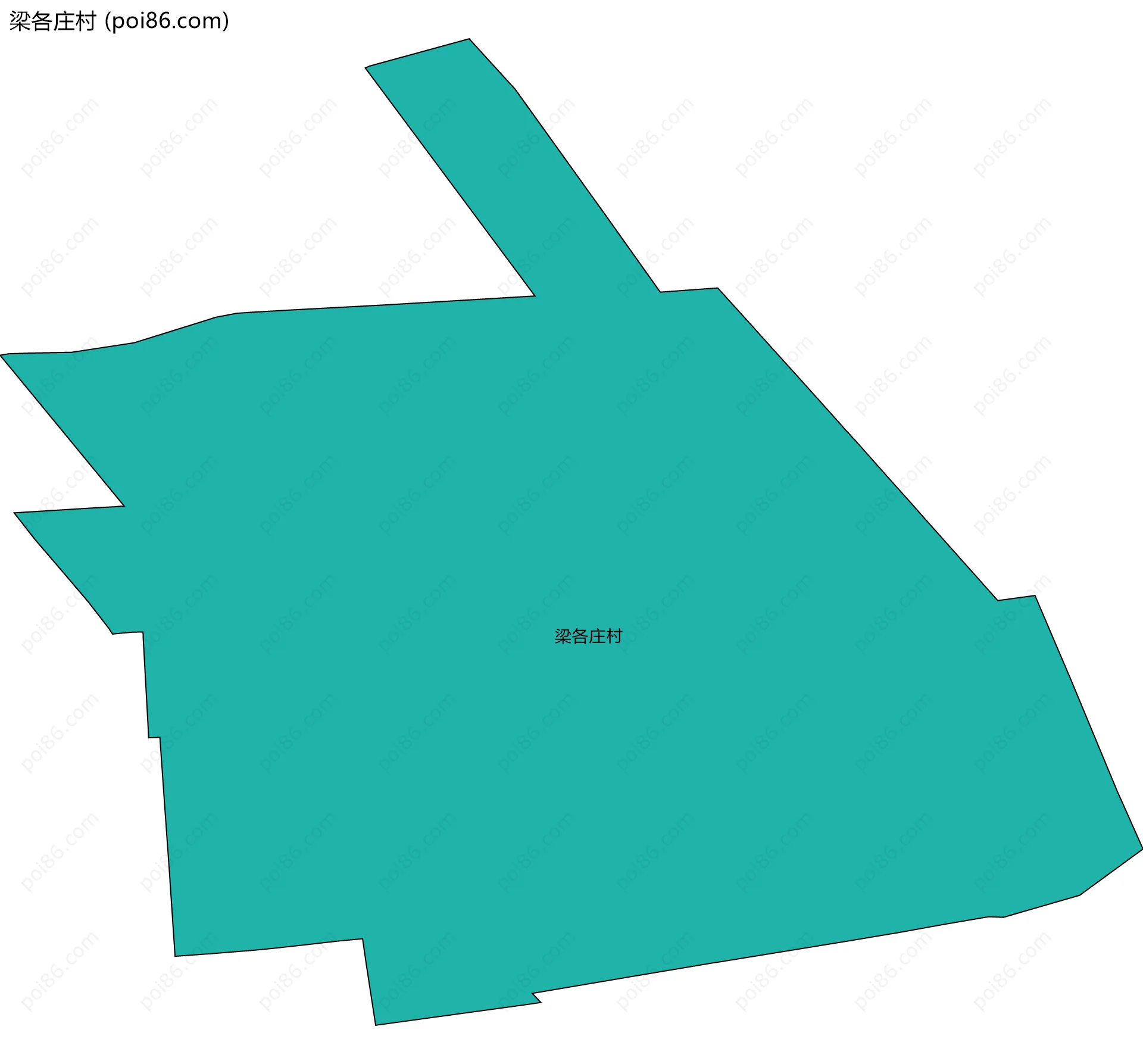 梁各庄村边界地图