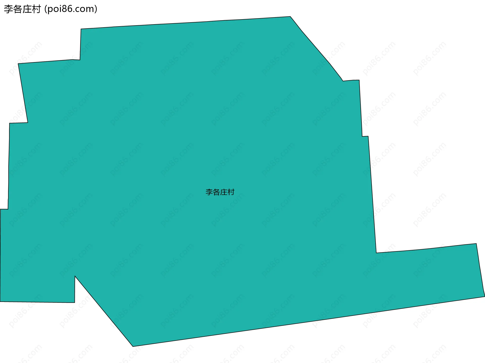 李各庄村边界地图