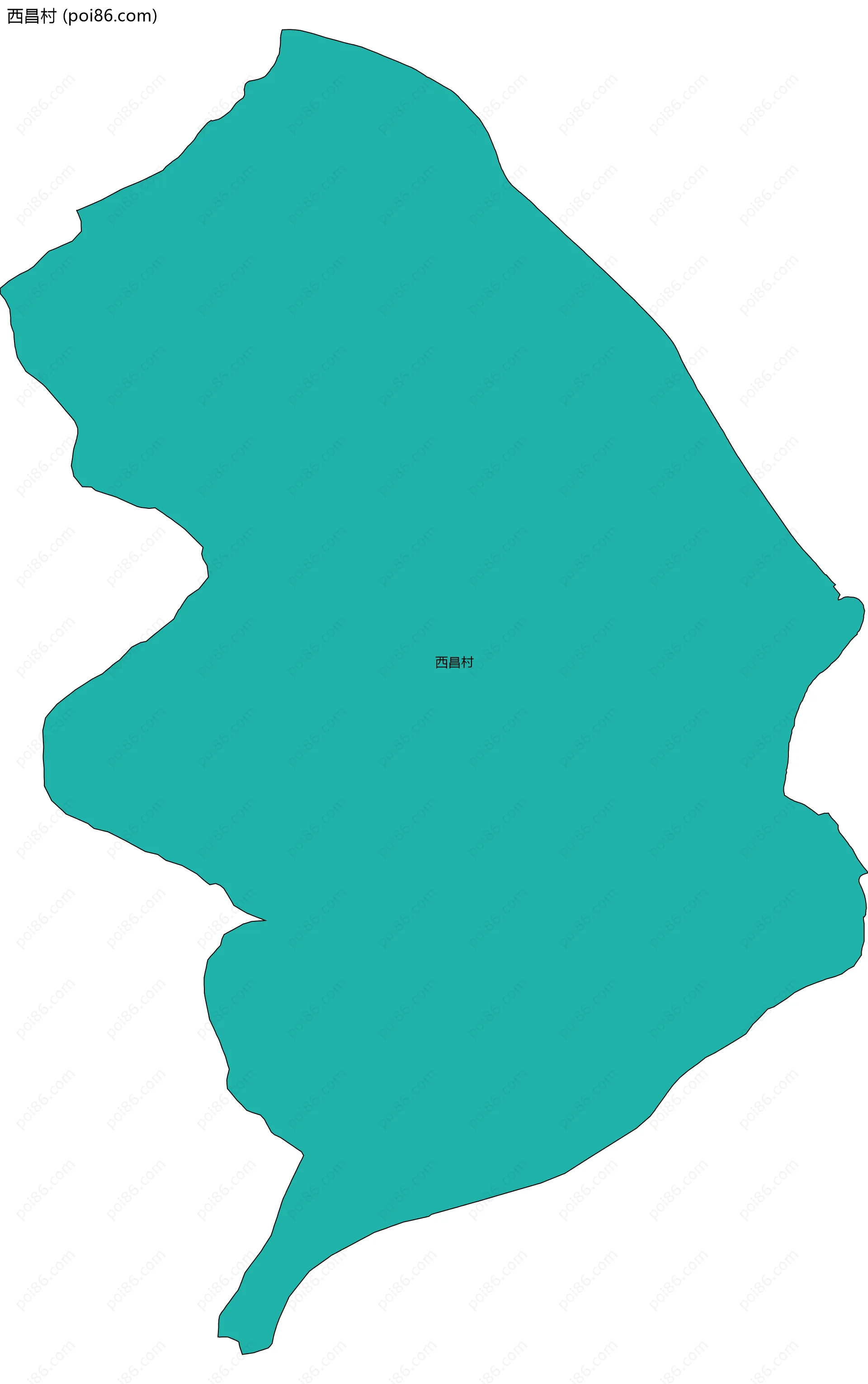 西昌村边界地图