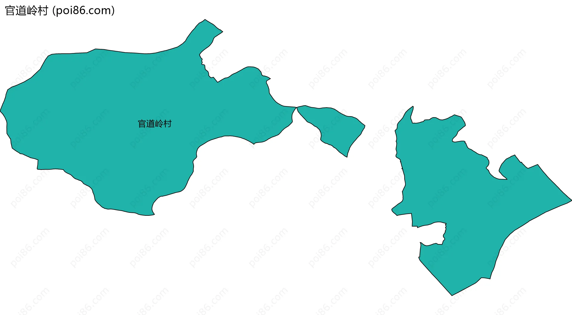 官道岭村边界地图