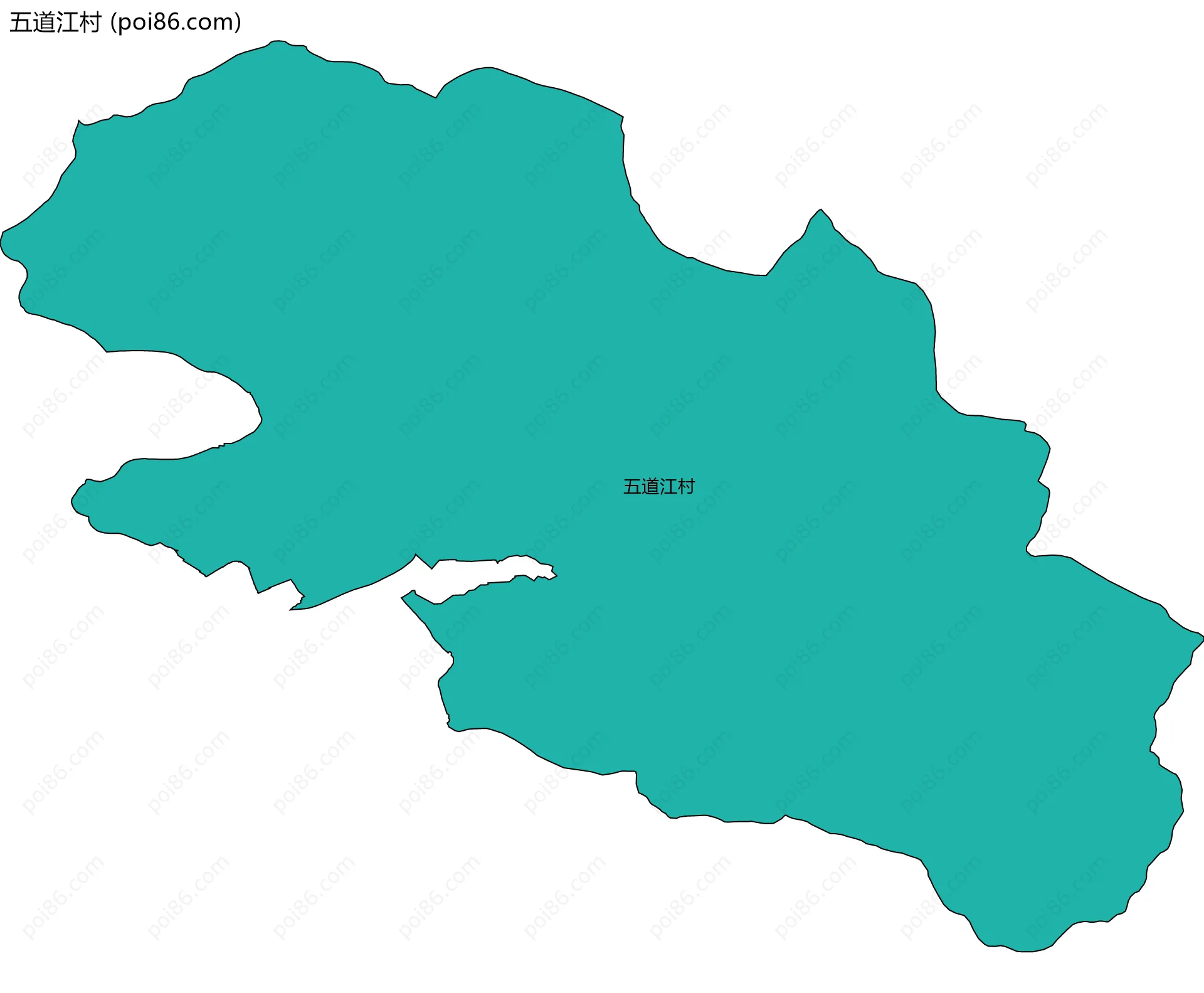 五道江村边界地图