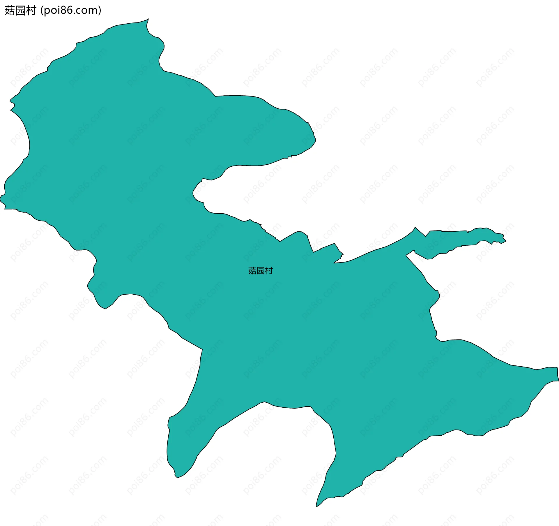 菇园村边界地图