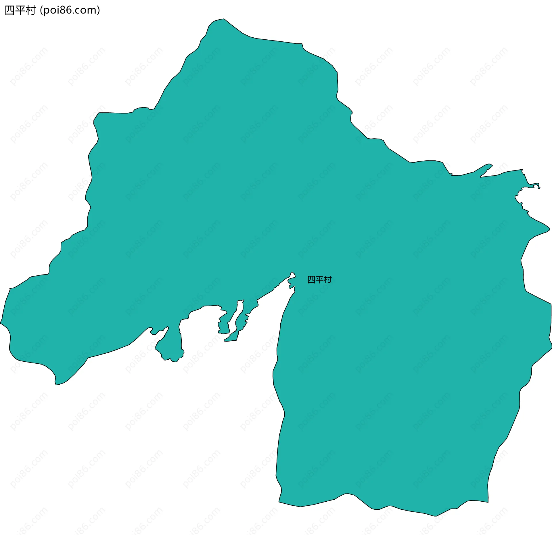 四平村边界地图