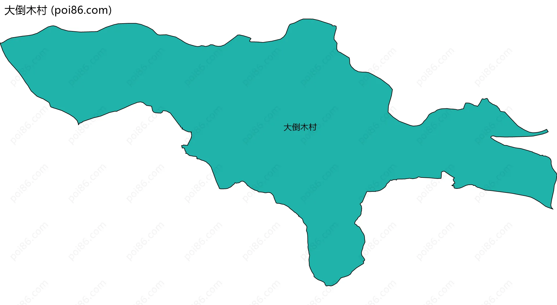 大倒木村边界地图