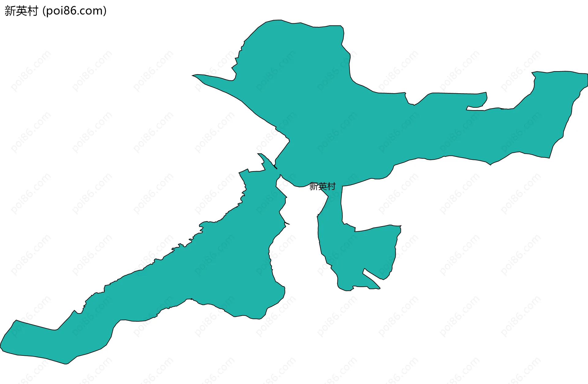 新英村边界地图