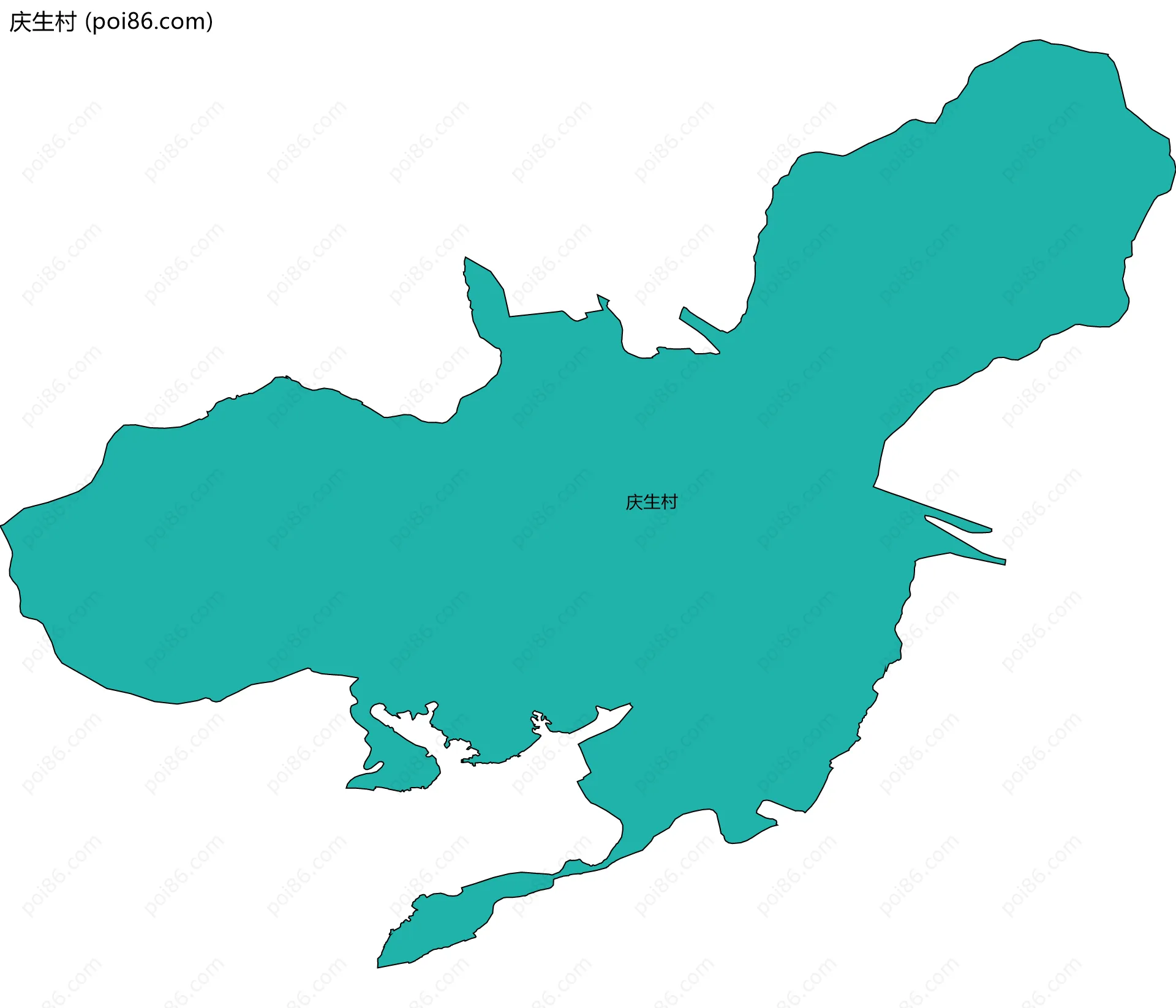 庆生村边界地图
